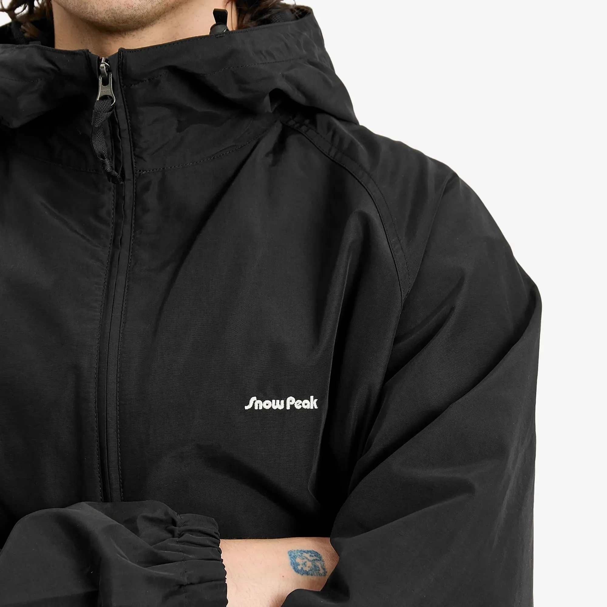 Snow Peak Men's Light Mountain Cloth Zip Up Parka Black