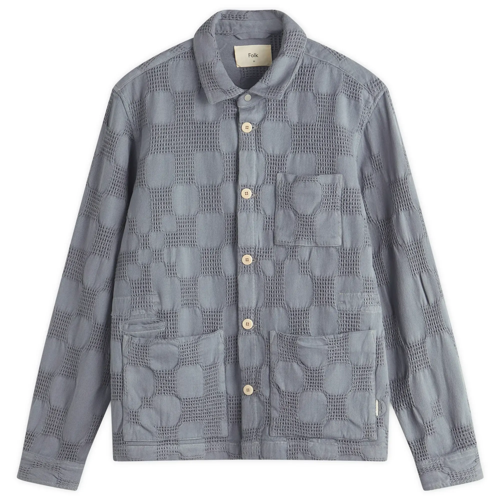 Folk Men's Waffle Assembly Jacket Soft Blue