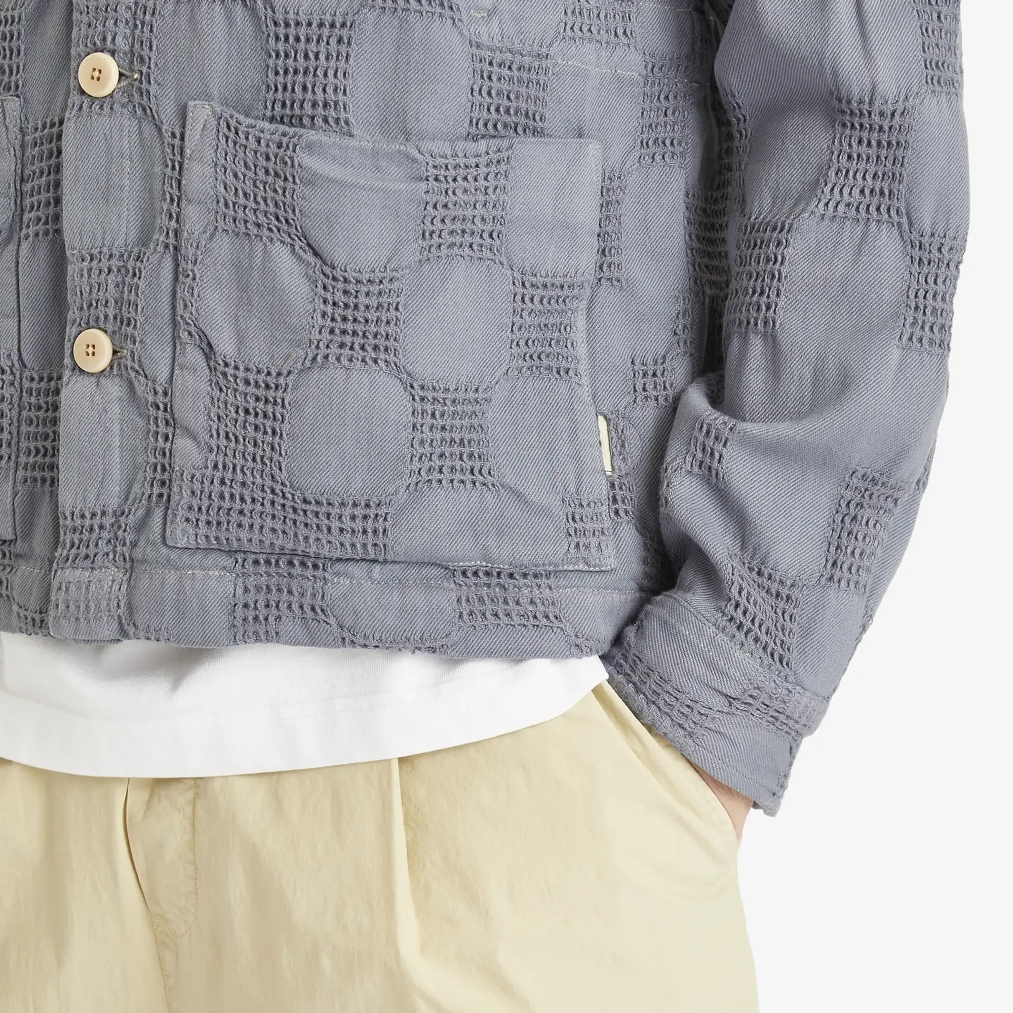 Folk Men's Waffle Assembly Jacket Soft Blue