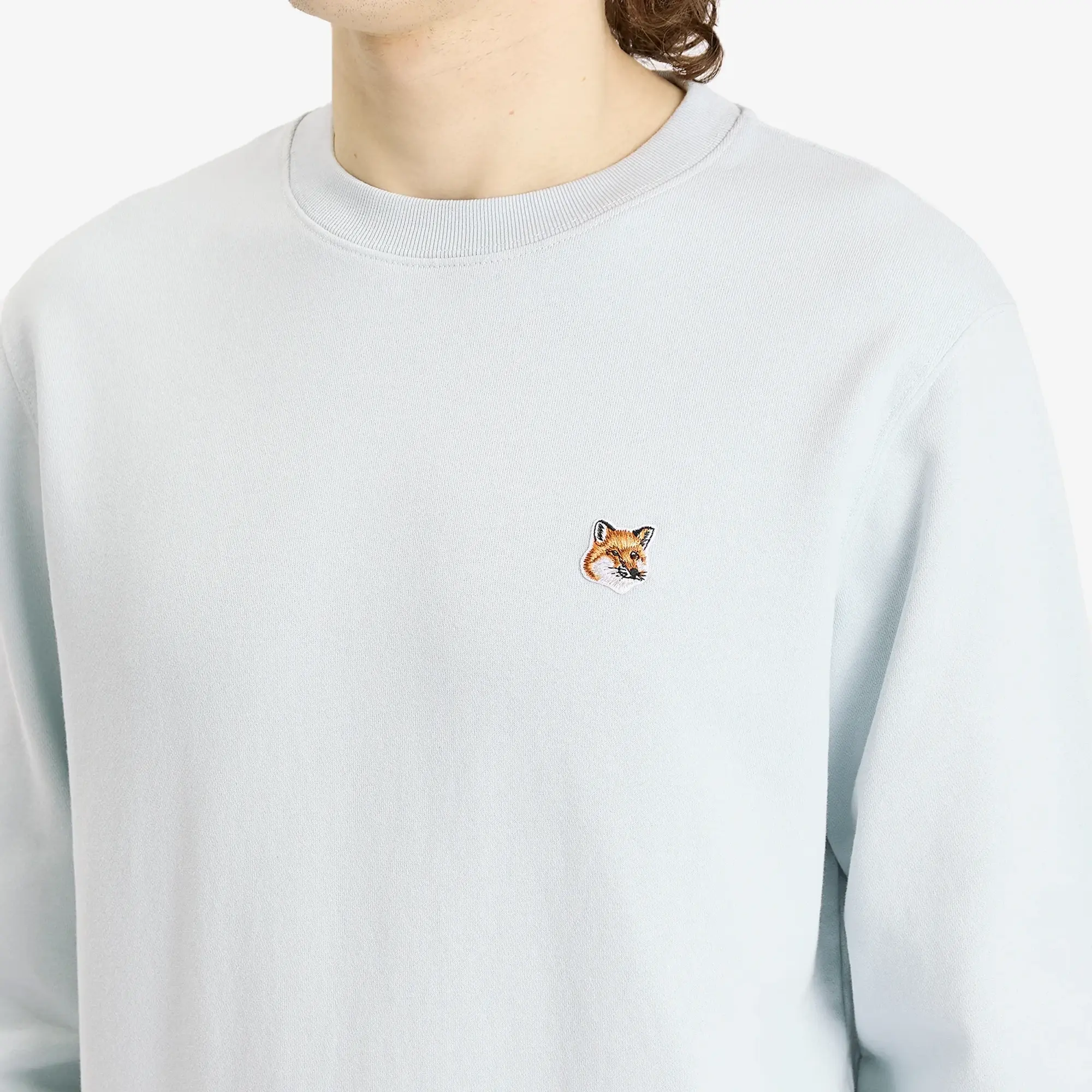 Maison Kitsuné Maison Kitsune Fox Head Patch Regular Sweatshirt Cirrus Blue