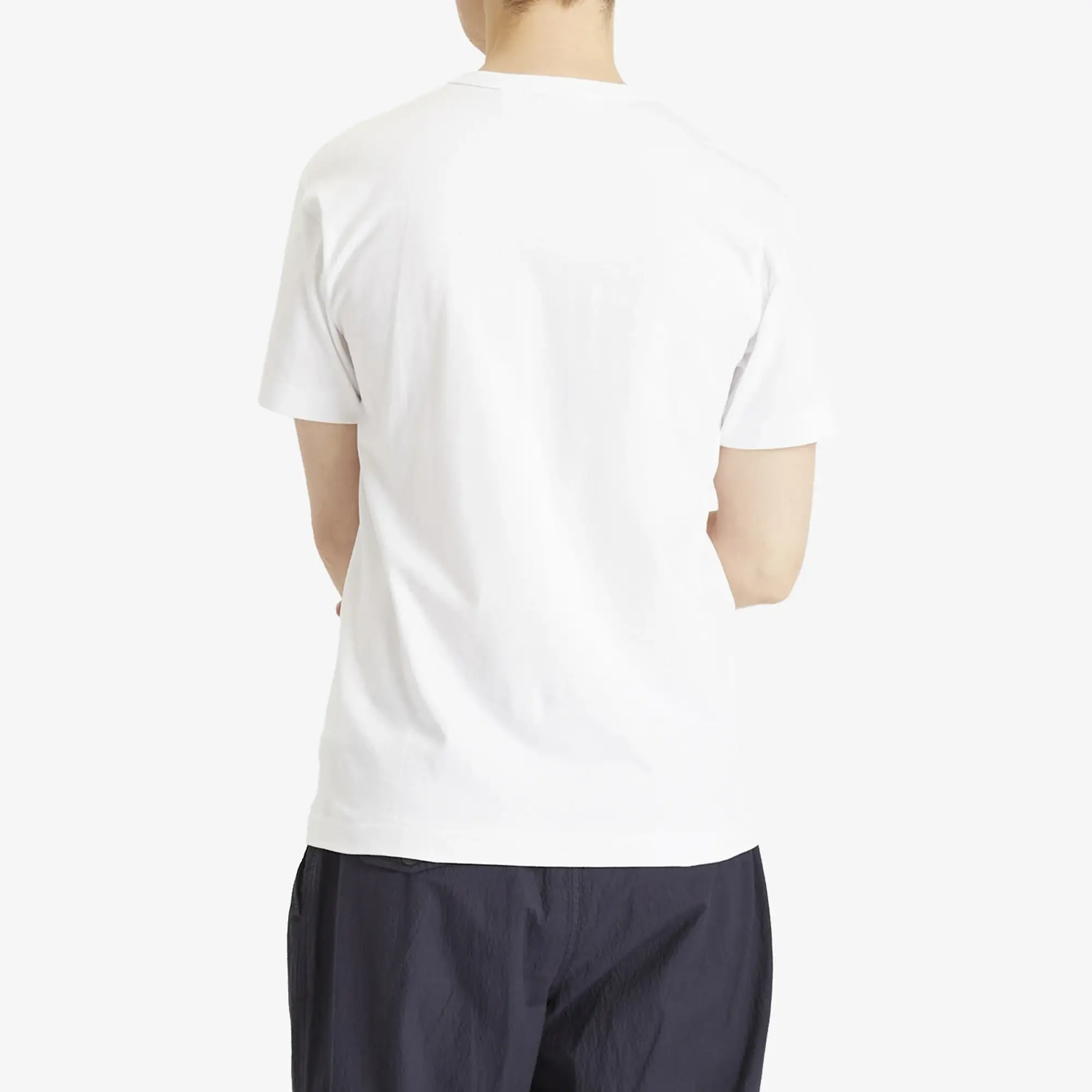 Comme des Garçons Play Men's Studded Large Heart T-Shirt White/Red
