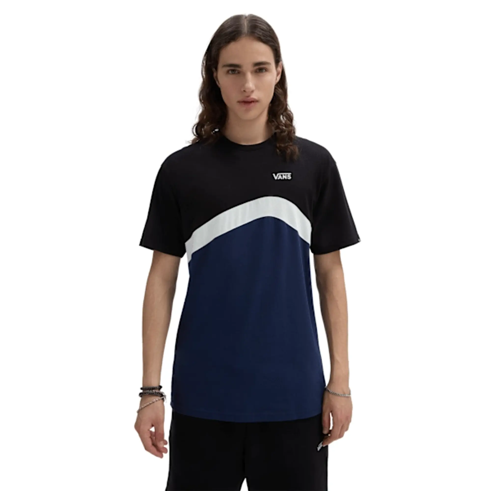 Vans - Sidestripe Block T-Shirt, Man, Blue