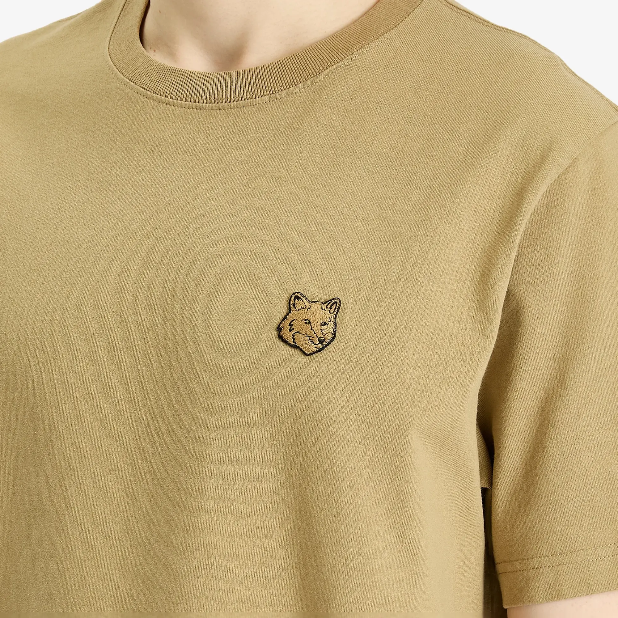 Maison Kitsuné Maison Kitsune Bold Fox Head Patch Comfort T Shirt Cardamon