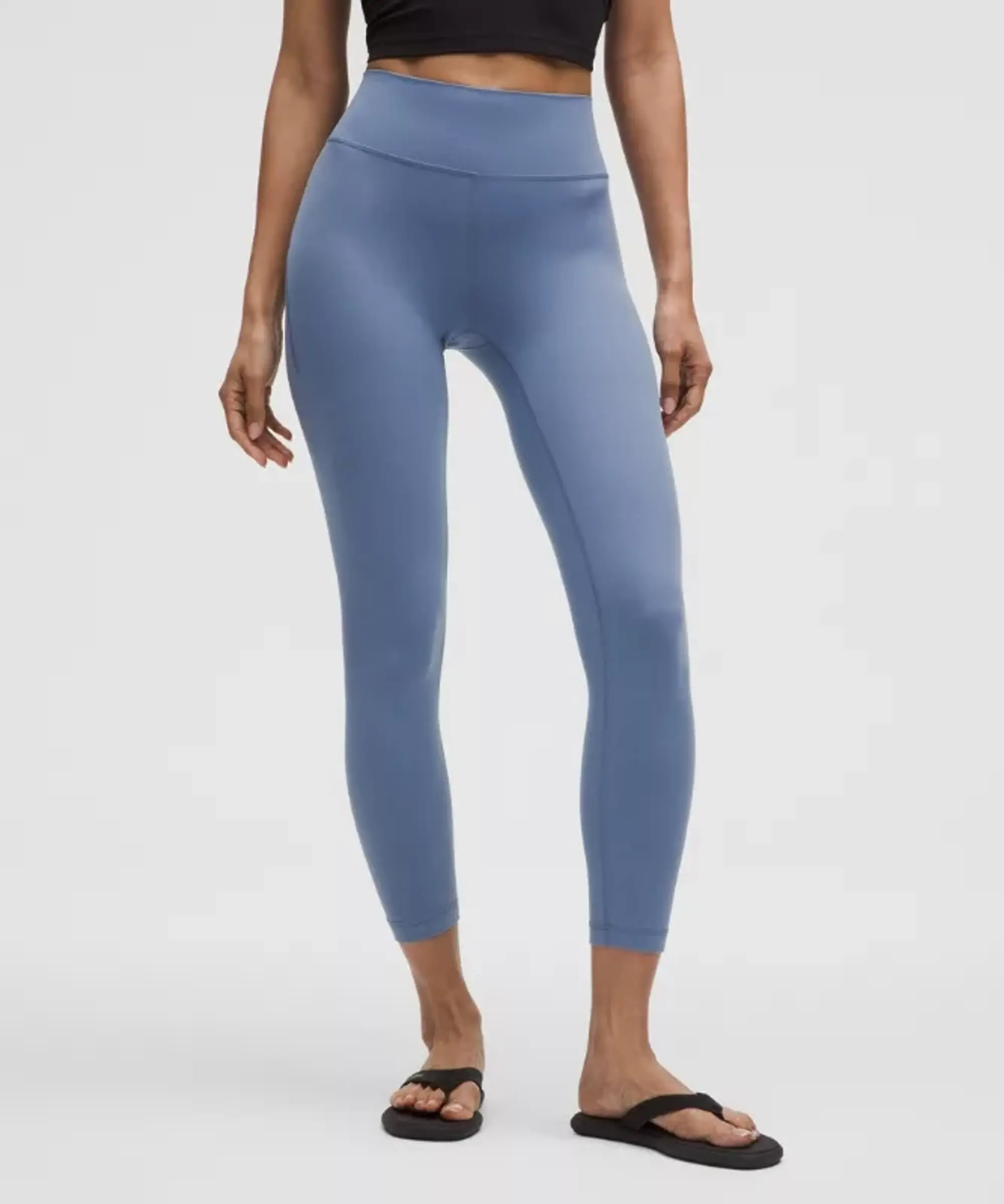 lululemon IE lululemon – Women's Groove High-Rise Ribbed Panel Tight Leggings – 25 – Color Blue – Size 8