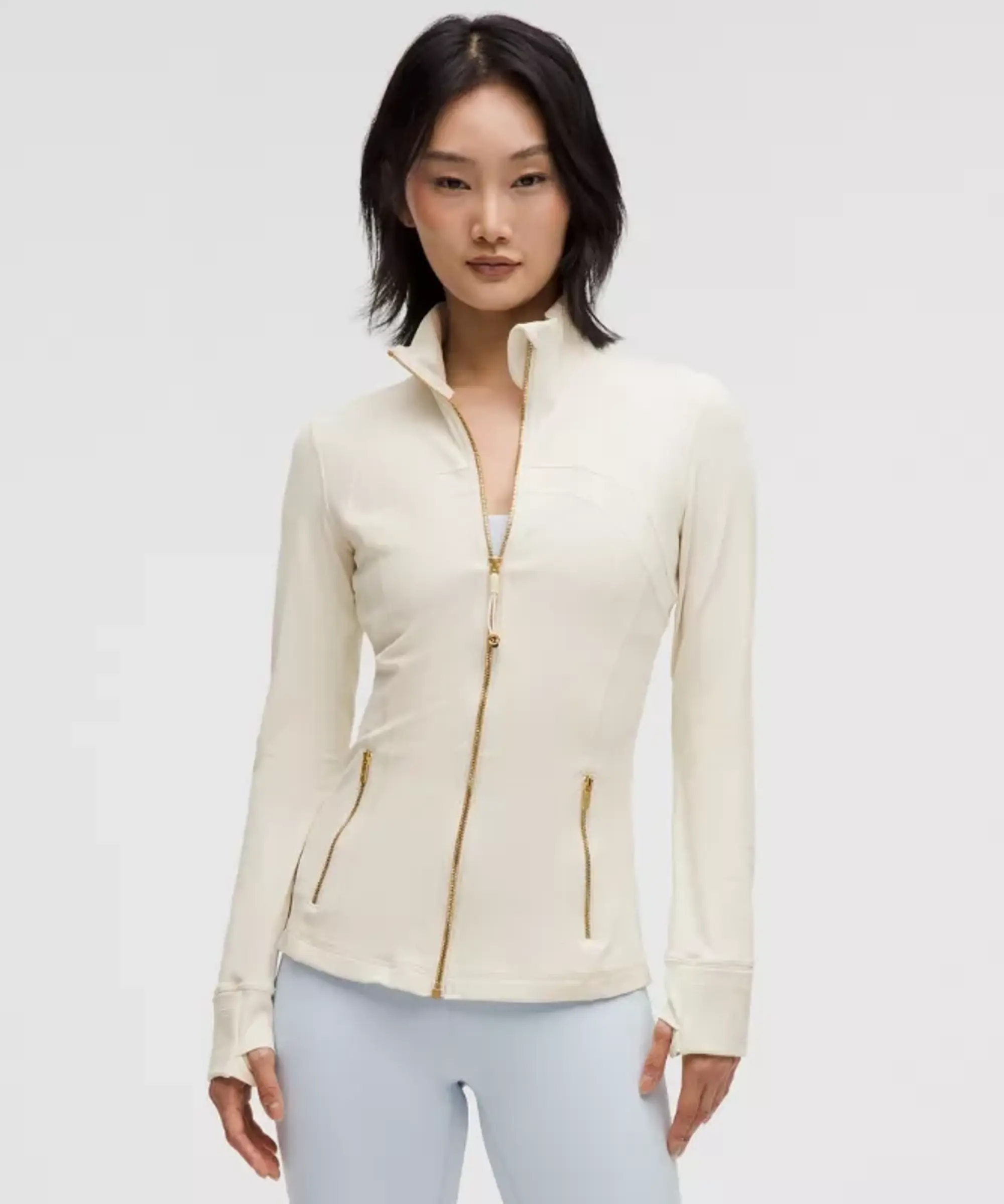 lululemon IE lululemon – Women's Define Jacket Nulu – Color Gold/White – Size 8
