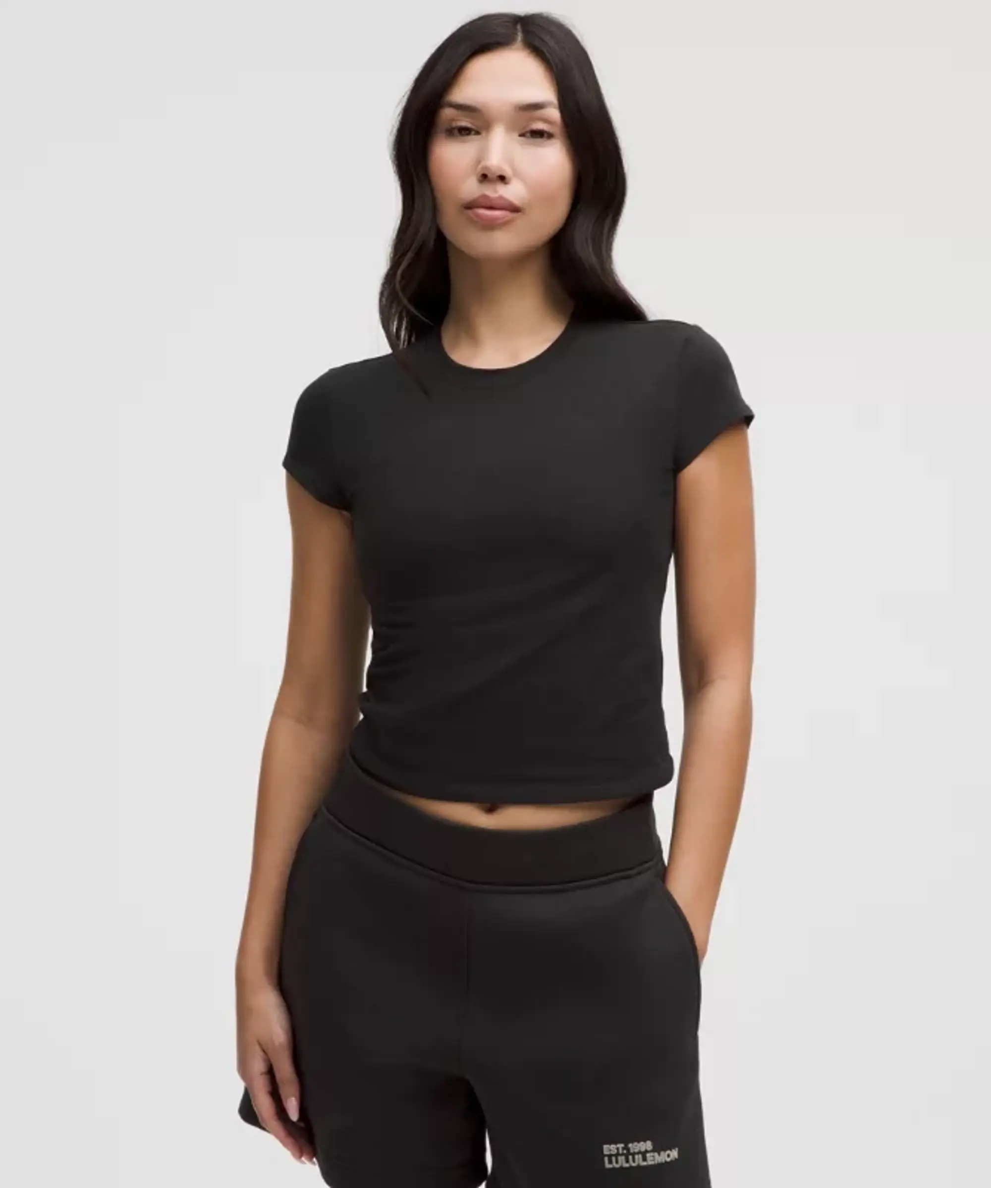 lululemon IE lululemon – Women's Organic Baby Tee – Color Black – Size 2XS