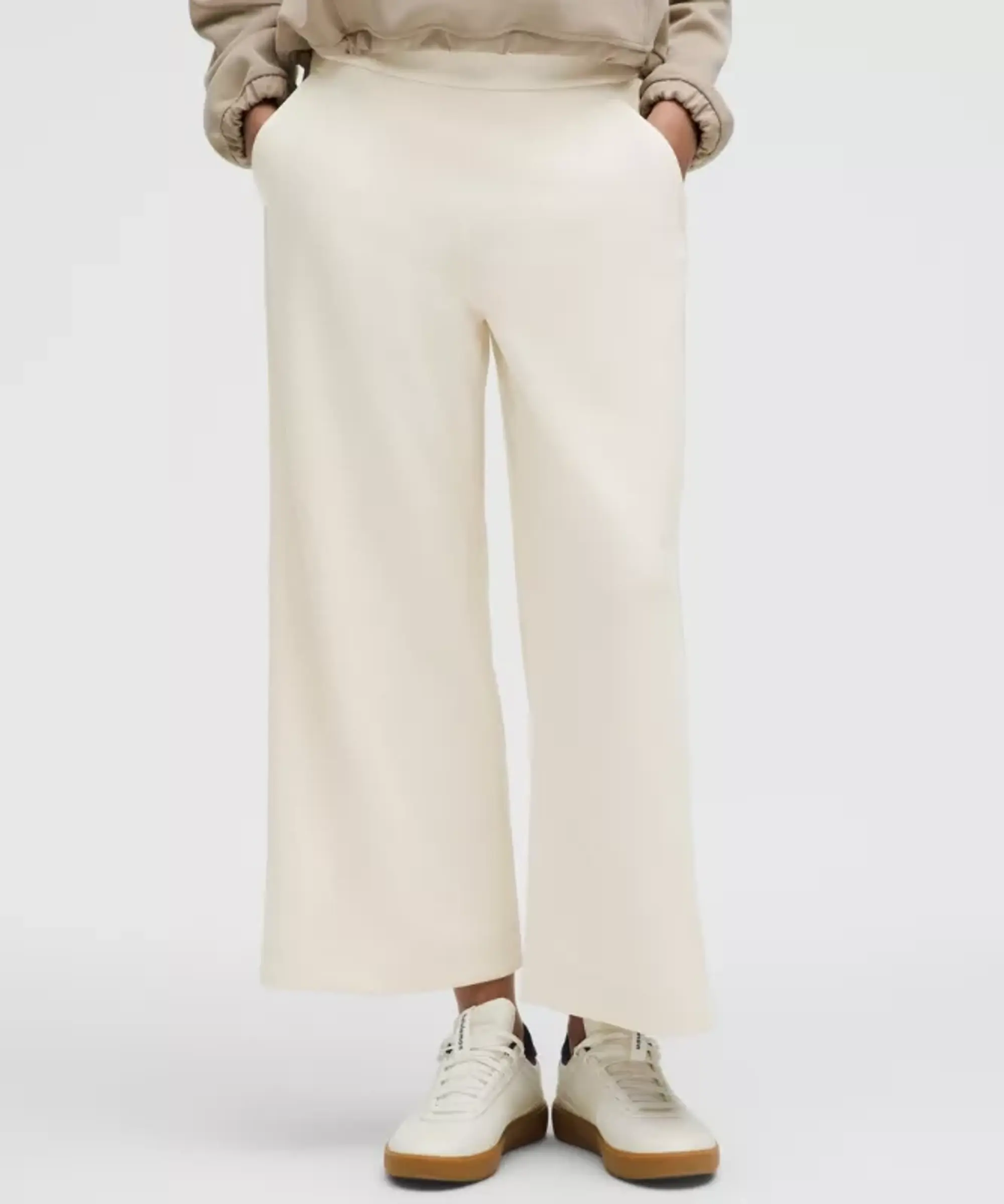 lululemon IE lululemon – Women's Softstreme High-Rise Wide-Leg Cropped Pants – Color White – Size 3XS