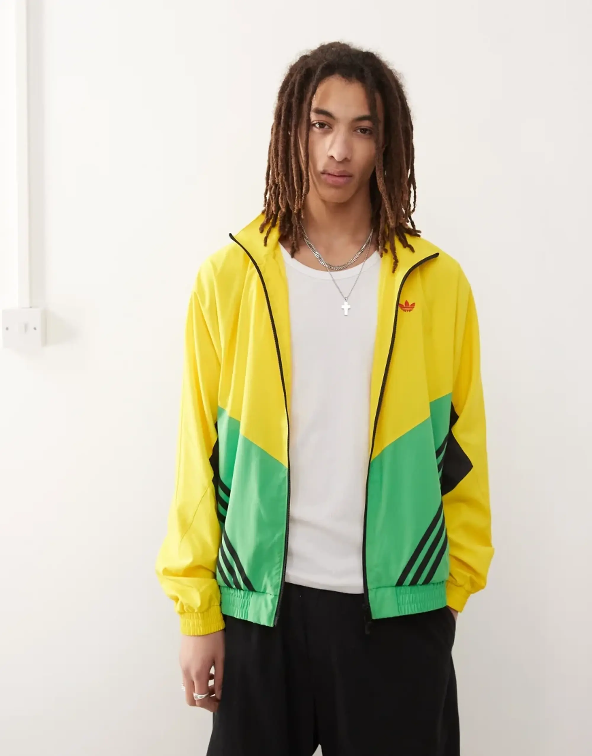 Adidas Originals Track Top In Yellow And Green