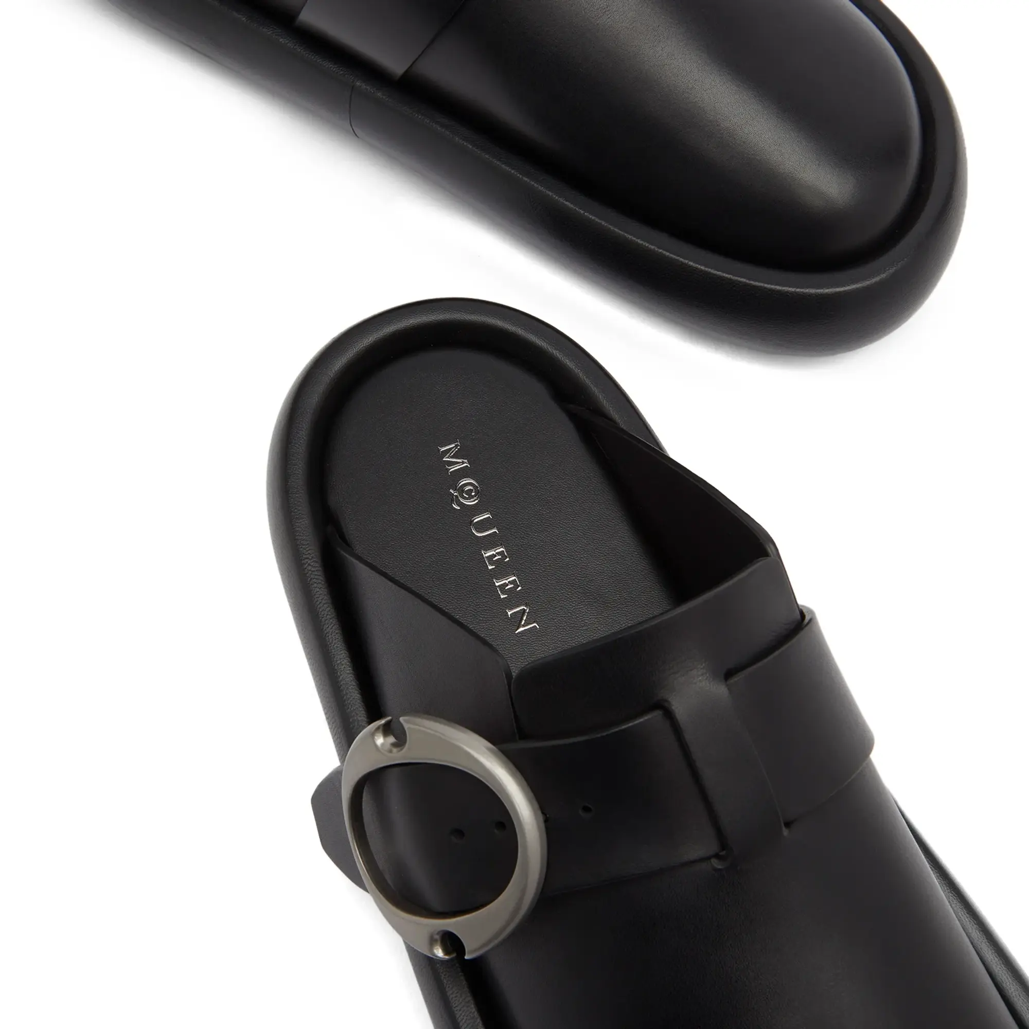 Alexander McQueen Men's Leather Clog Black/Silver