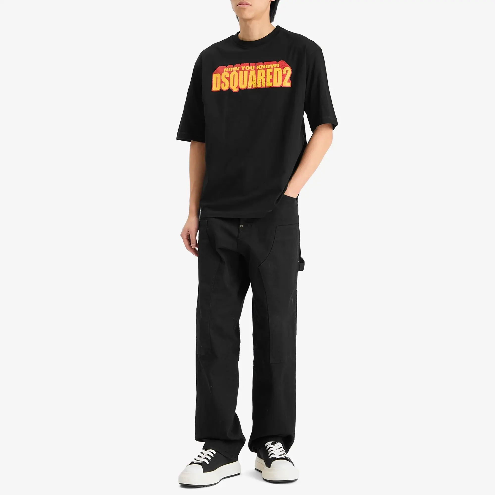 Dsquared2 Men's 3D Logo Loose Fit T-Shirt Black