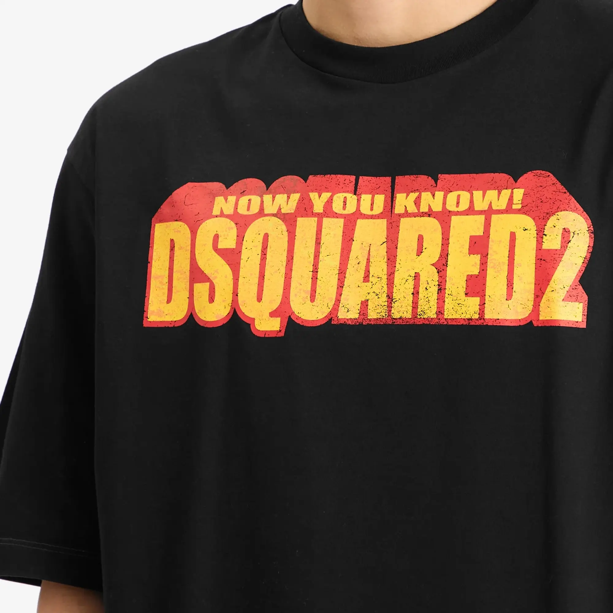 Dsquared2 Men's 3D Logo Loose Fit T-Shirt Black