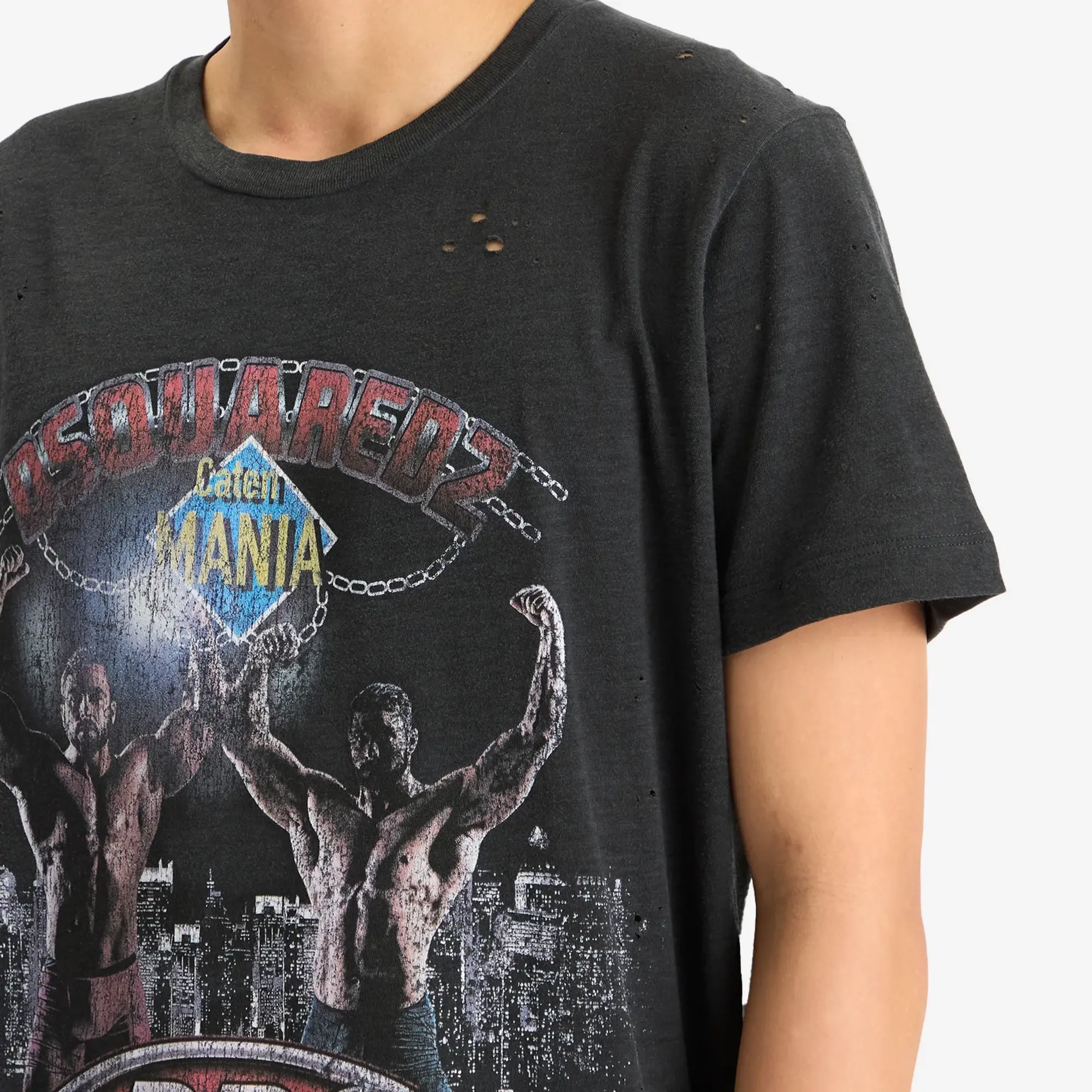 Dsquared2 Men's Cigarette Fit T-Shirt Charcoal