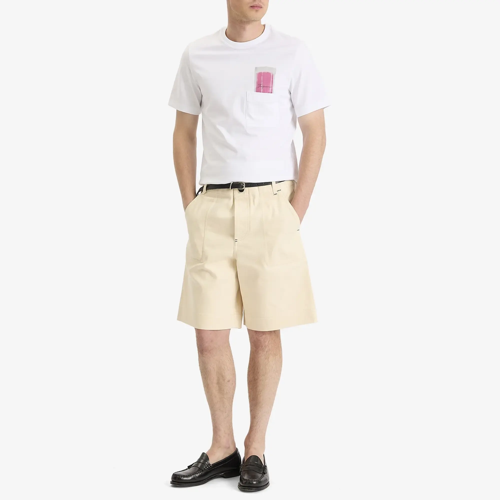 Jacquemus Men's Logo T-Shirt Ice Print White