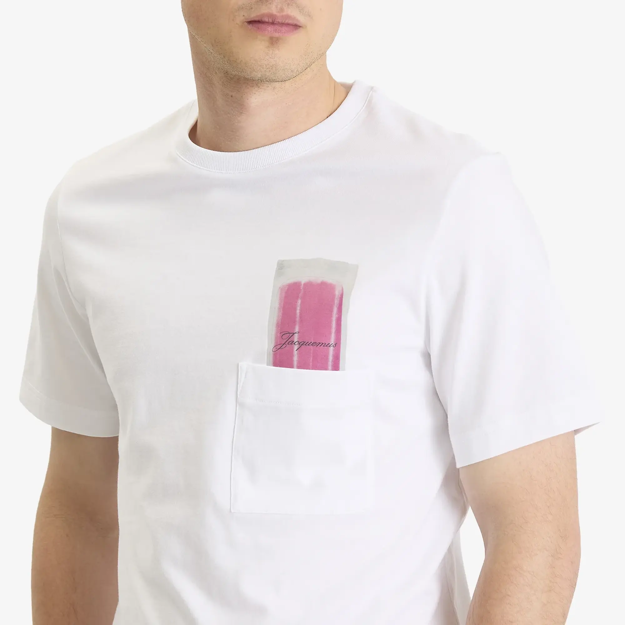 Jacquemus Men's Logo T-Shirt Ice Print White