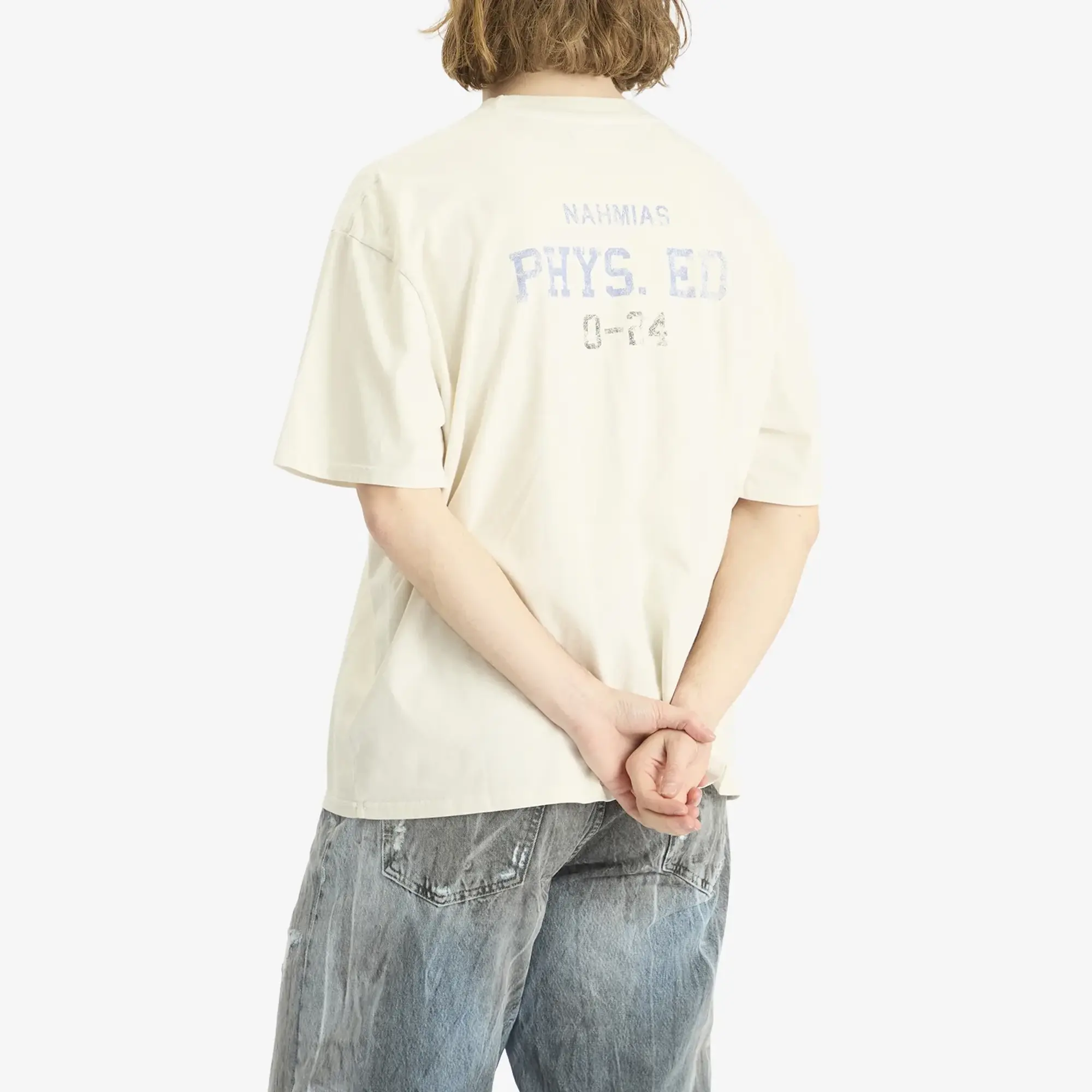 Nahmias Men's Phys. Ed. Boxy T-Shirt Egg White Jersey