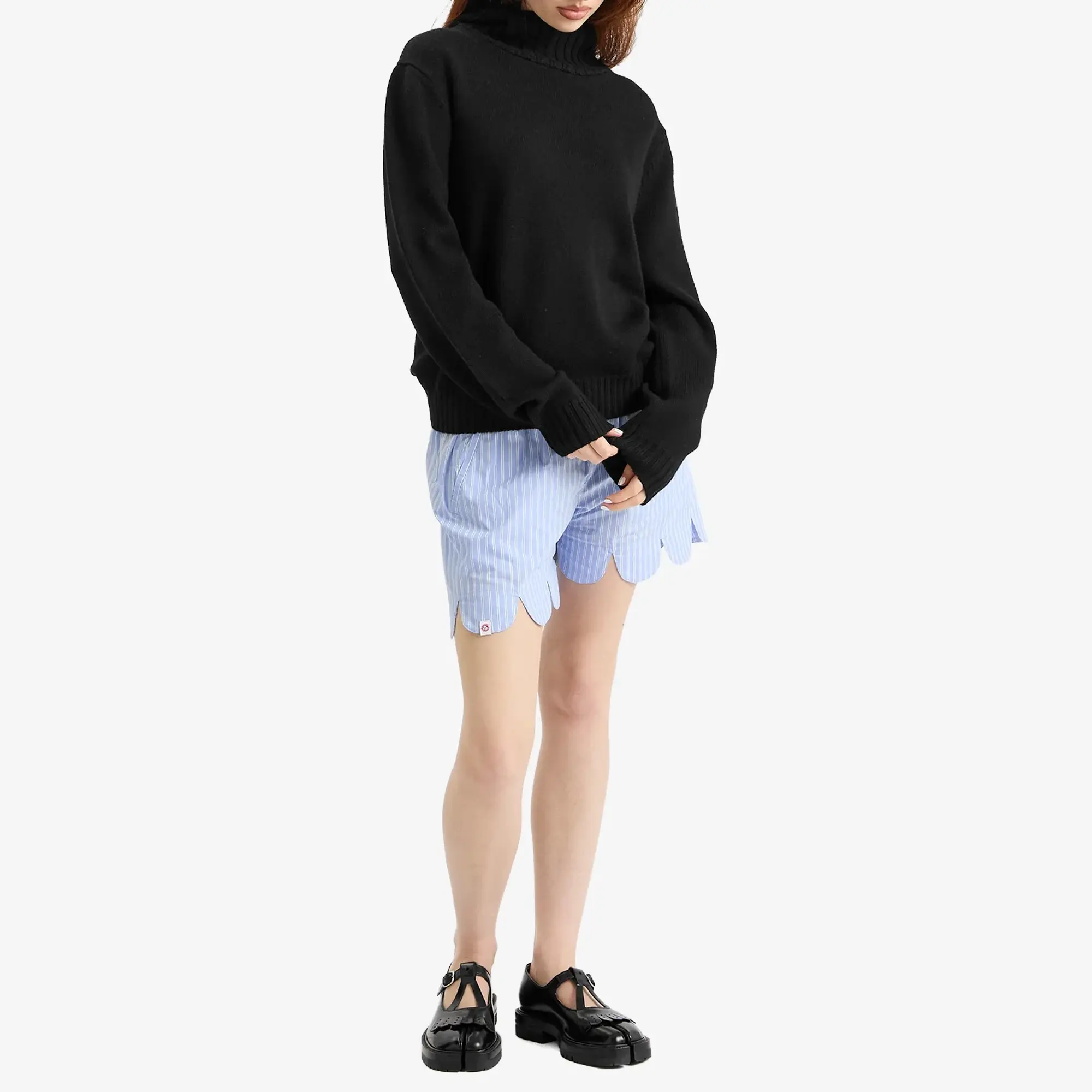 Charles Jeffrey Loverboy Women's Merino Ears Balaclava Jumper Black