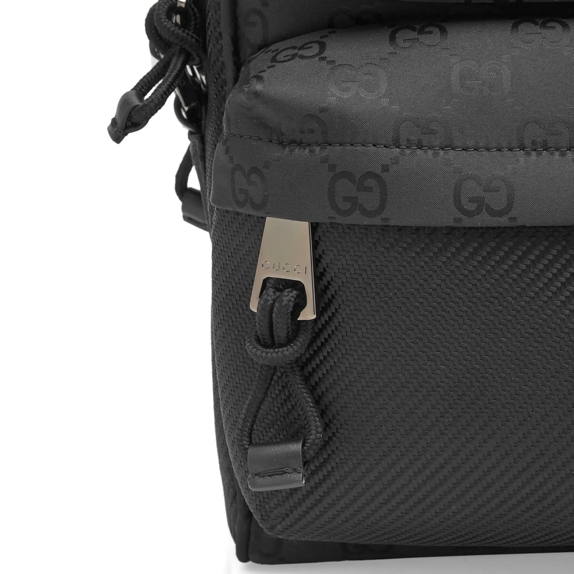 Gucci Men's Nylon GG Crossbody Bag Black