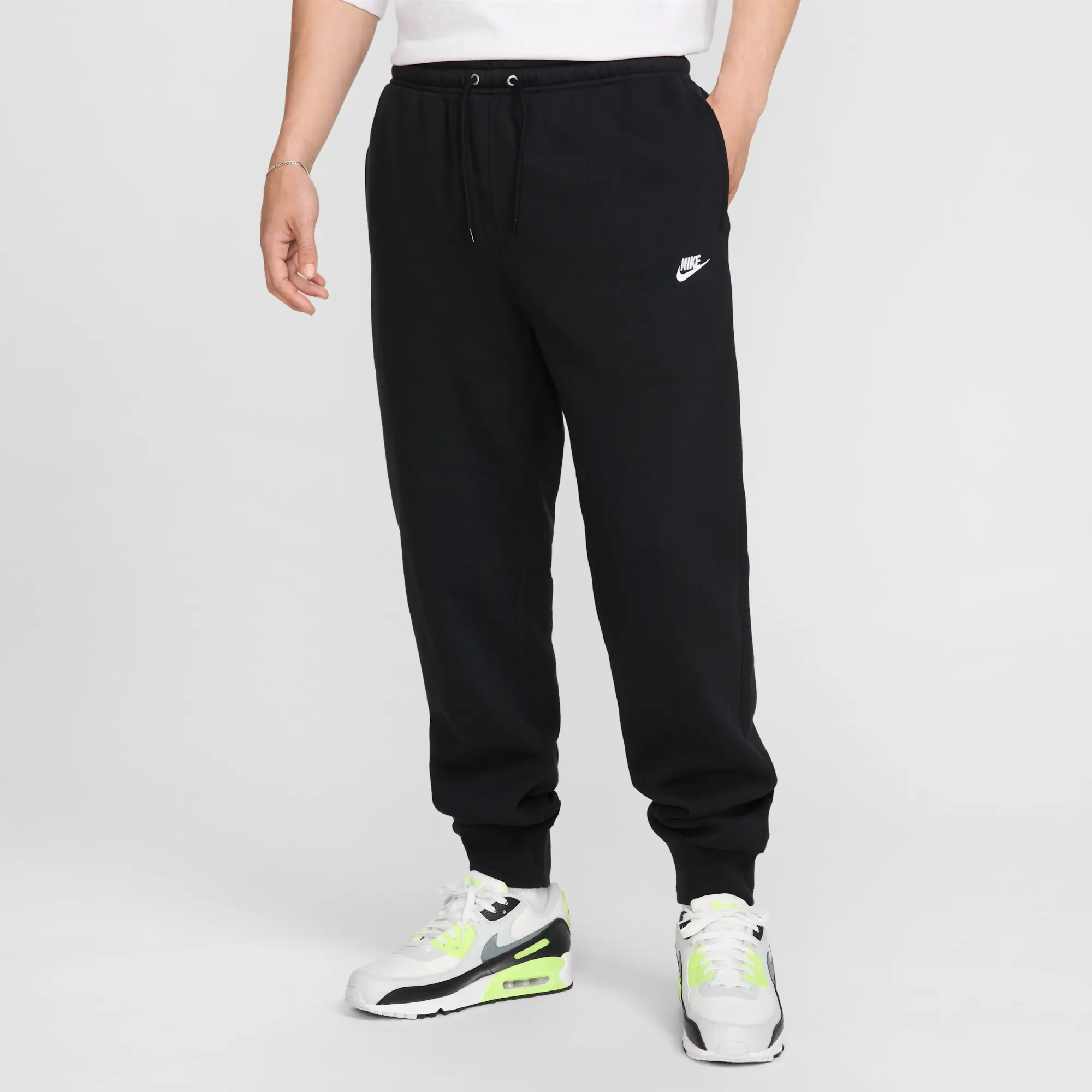 Nike Club Men's Joggers - Black - Cotton/Polyester