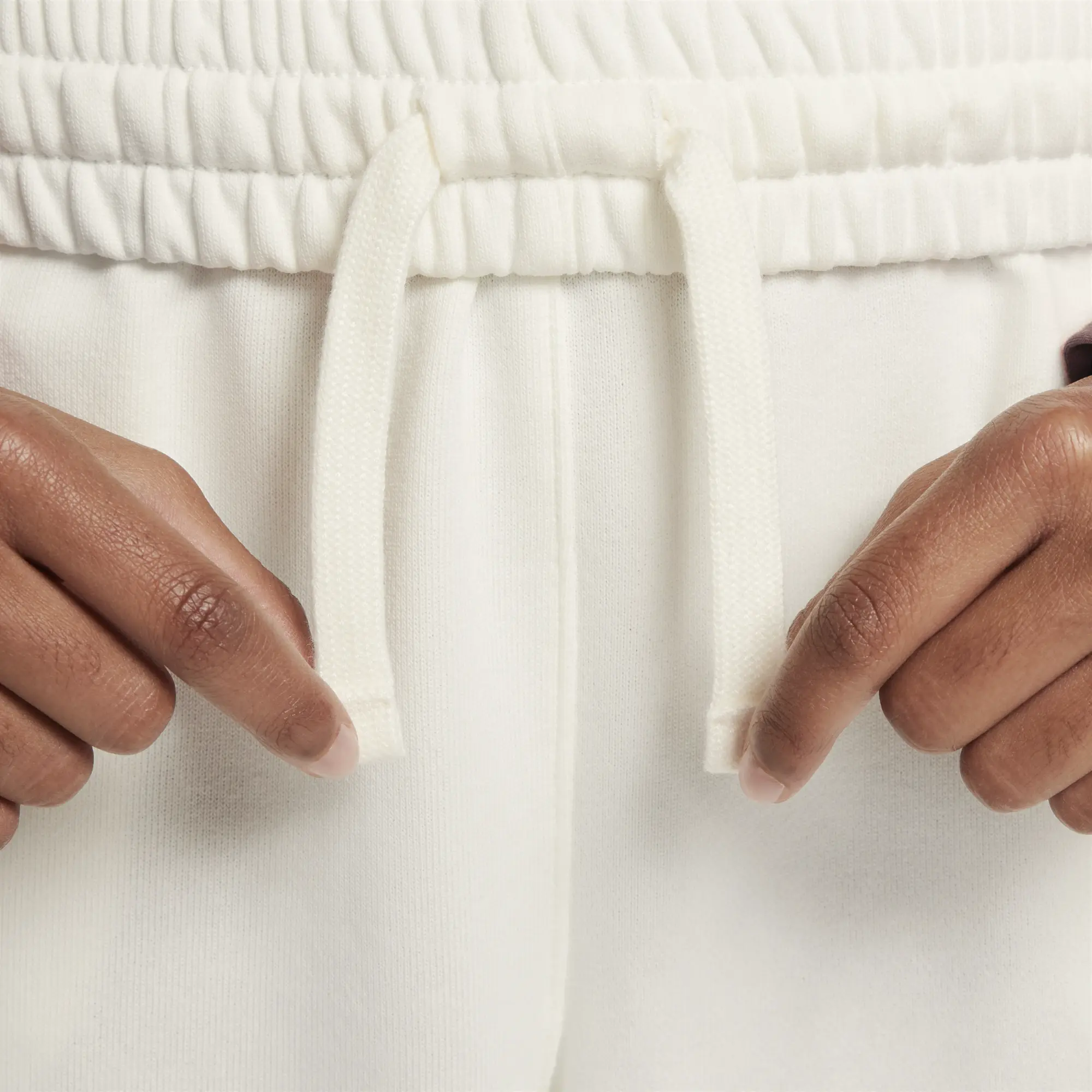 Nike Sportswear Girls' Dri-FIT Oversized Fleece Trousers - White - Cotton/Polyester