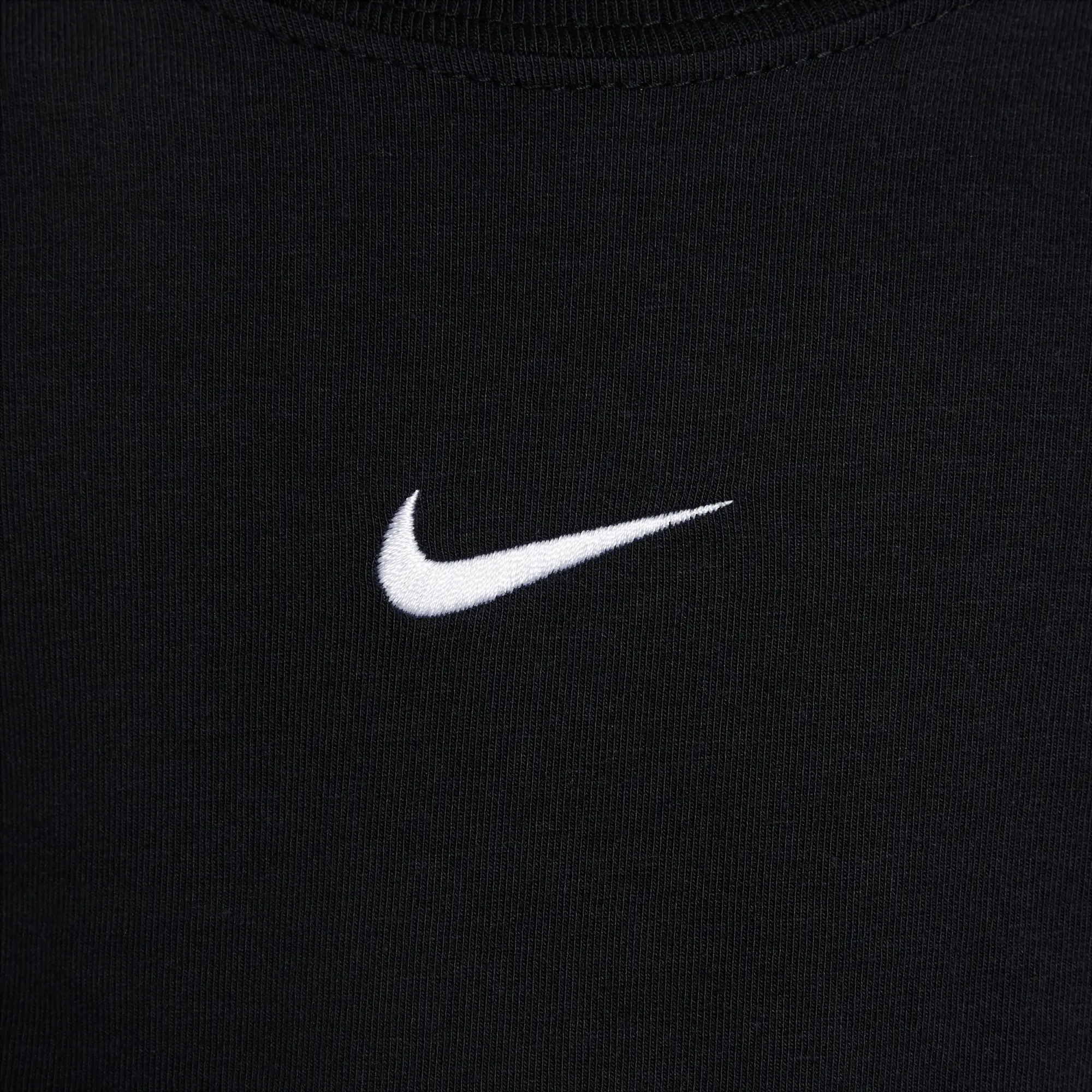 Nike Sportswear Older Kids' (Girls') Cropped T-Shirt - Black - Modal/Cotton/Elastane