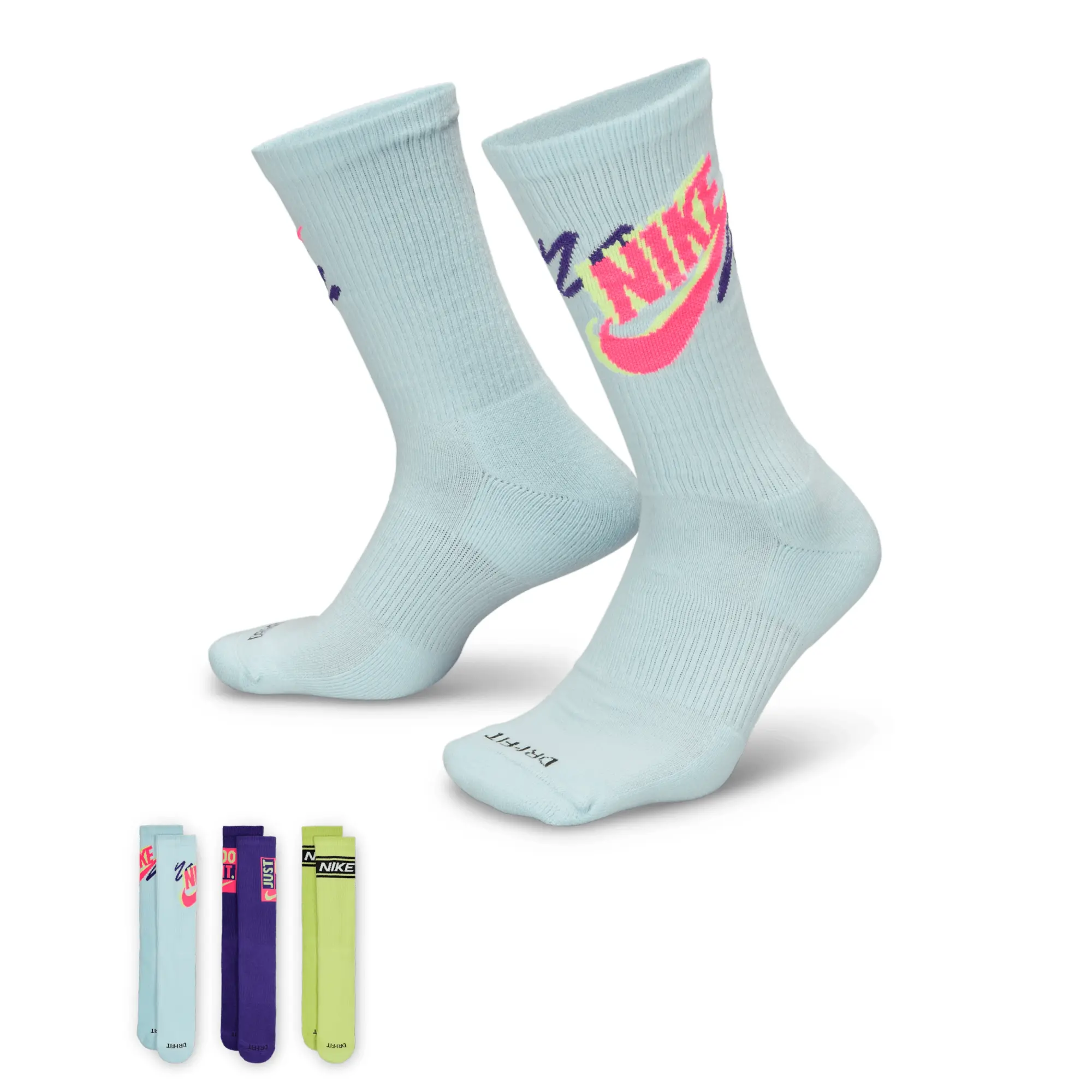 Nike Everyday Plus Crew Socks (3 Pairs) - Multi-Colour