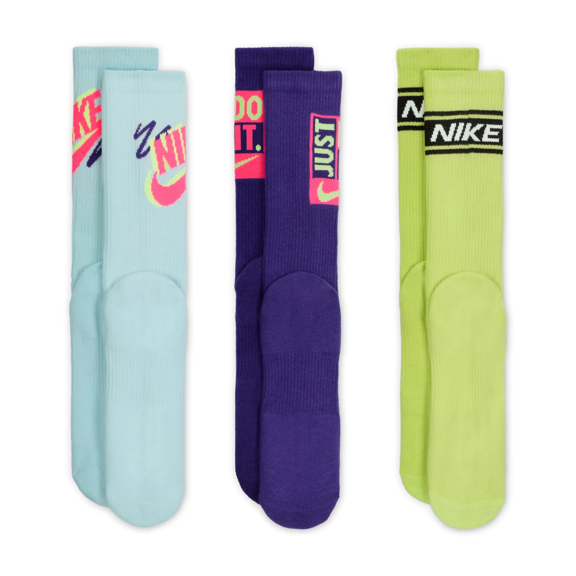 Nike Everyday Plus Crew Socks (3 Pairs) - Multi-Colour