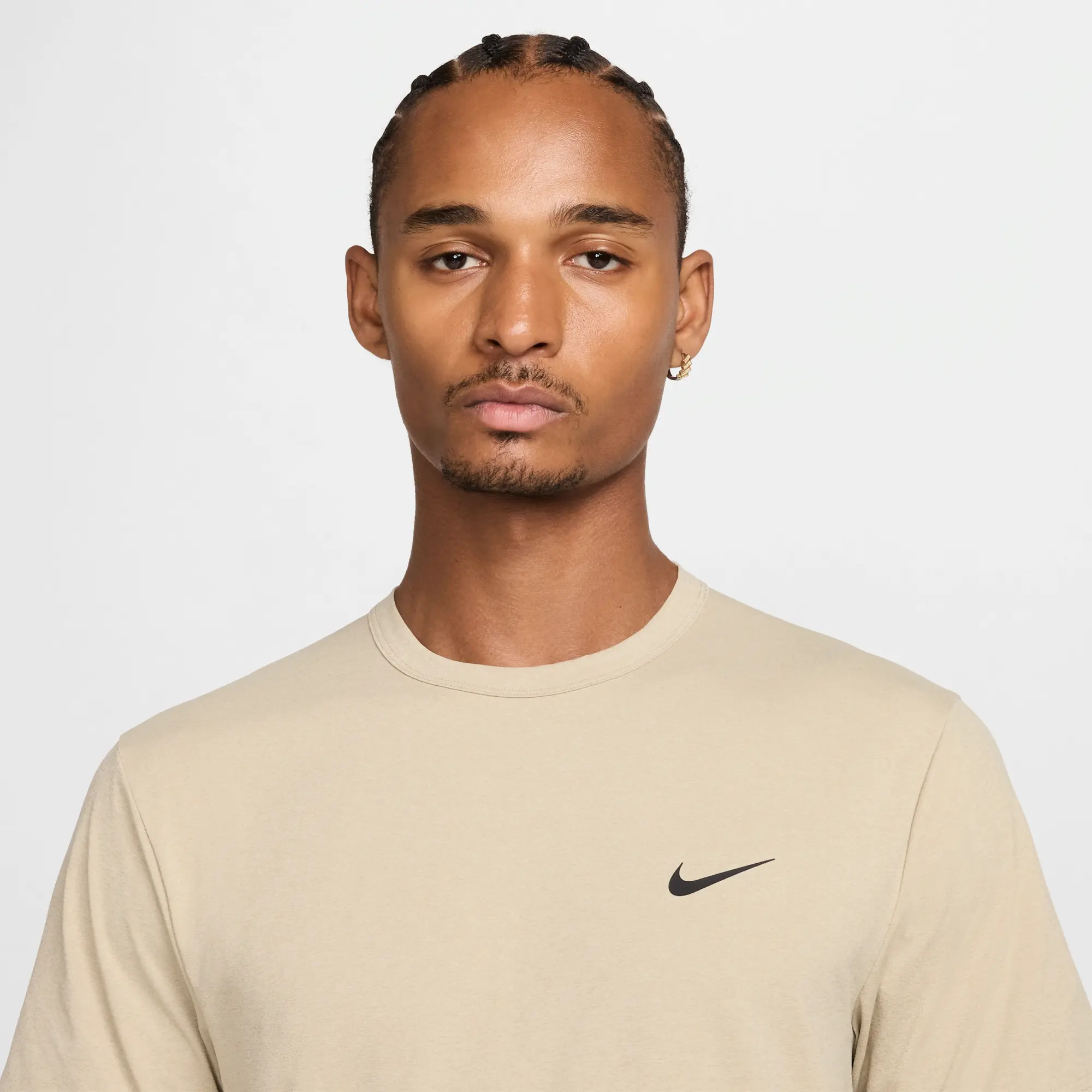 Nike Hyverse Men's Dri-FIT UV Short-sleeve Versatile Top - Brown - Polyester