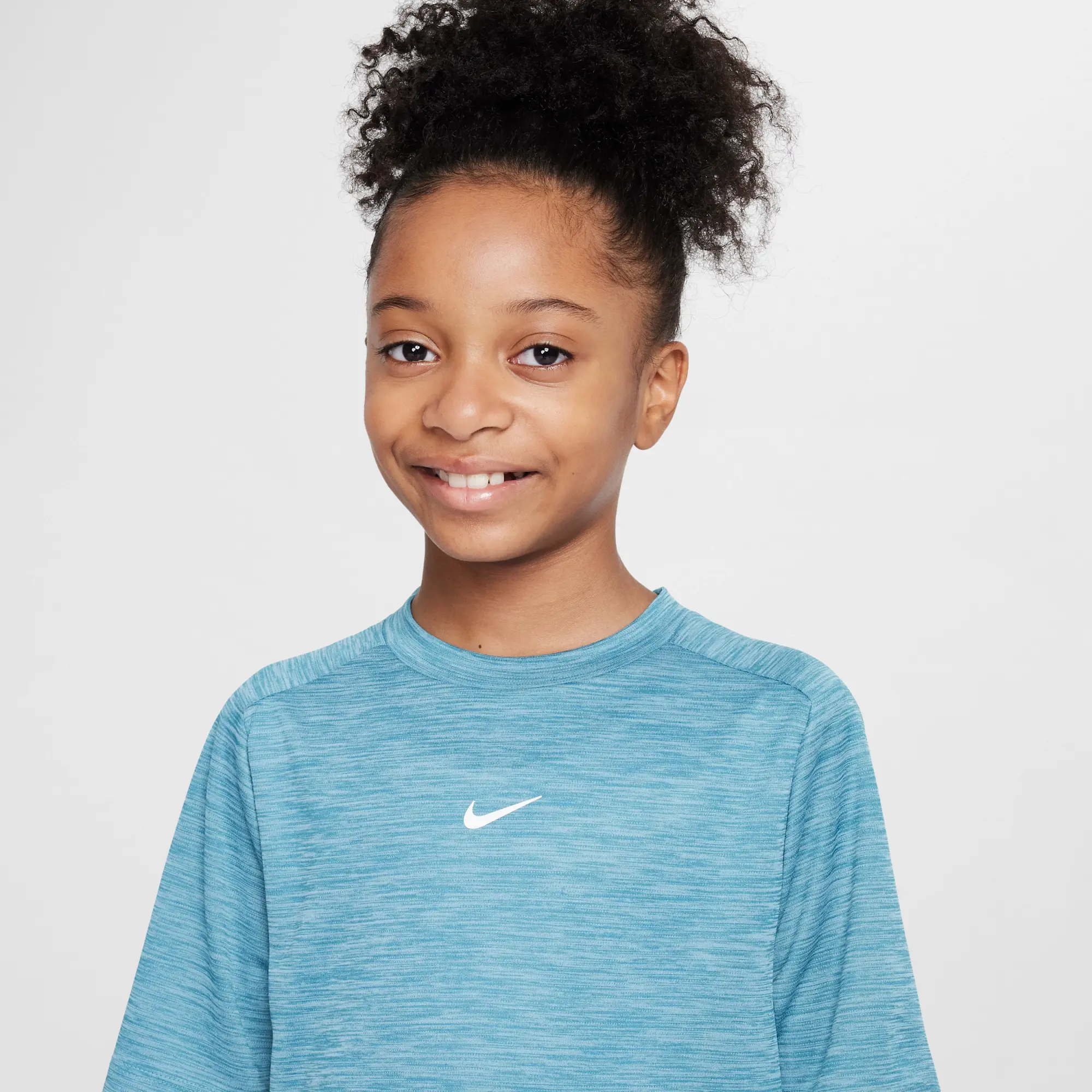 Nike Multi Older Kids' Dri-FIT Short-Sleeve Top - Blue - Polyester