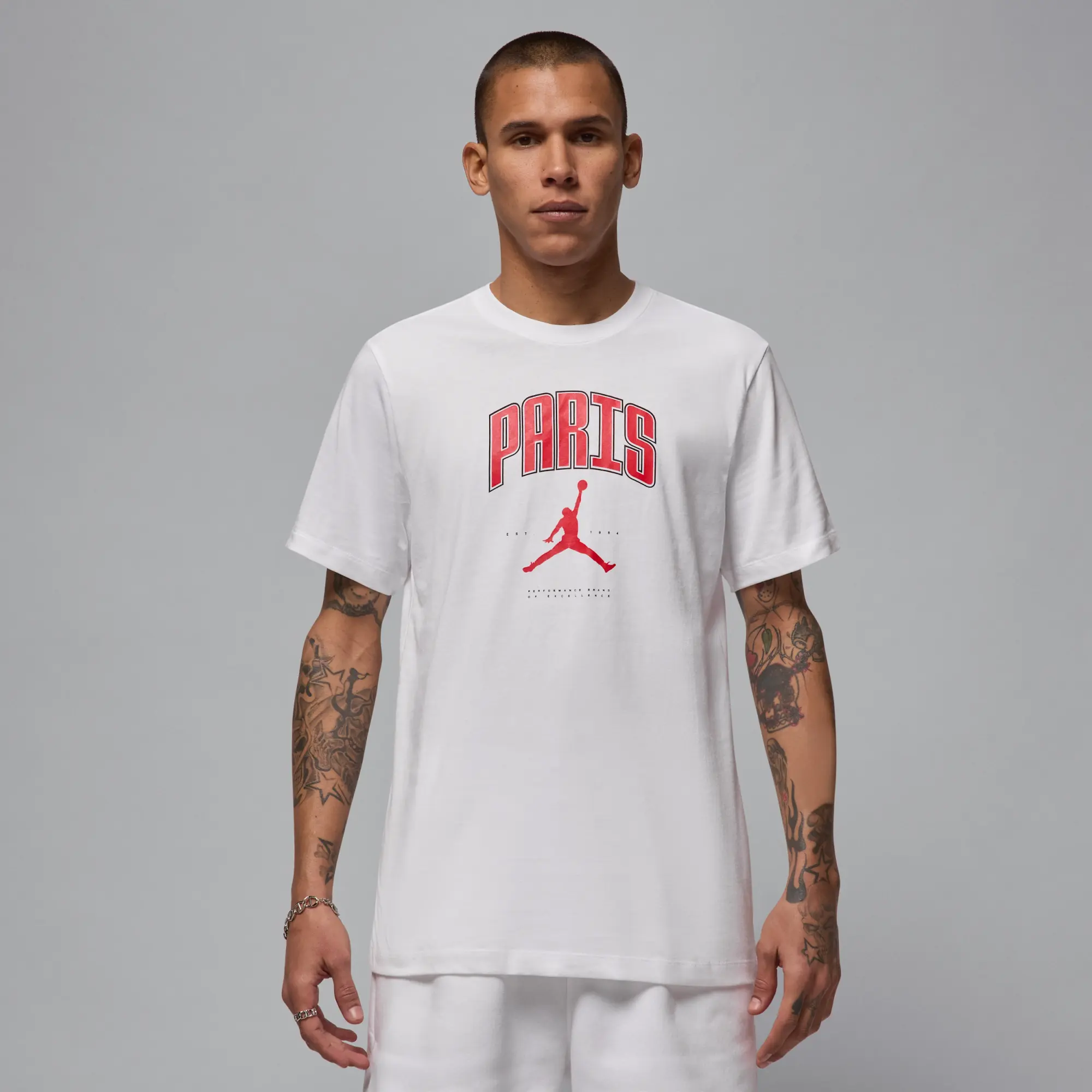 Nike Jordan Men's Paris T-Shirt - White - Cotton