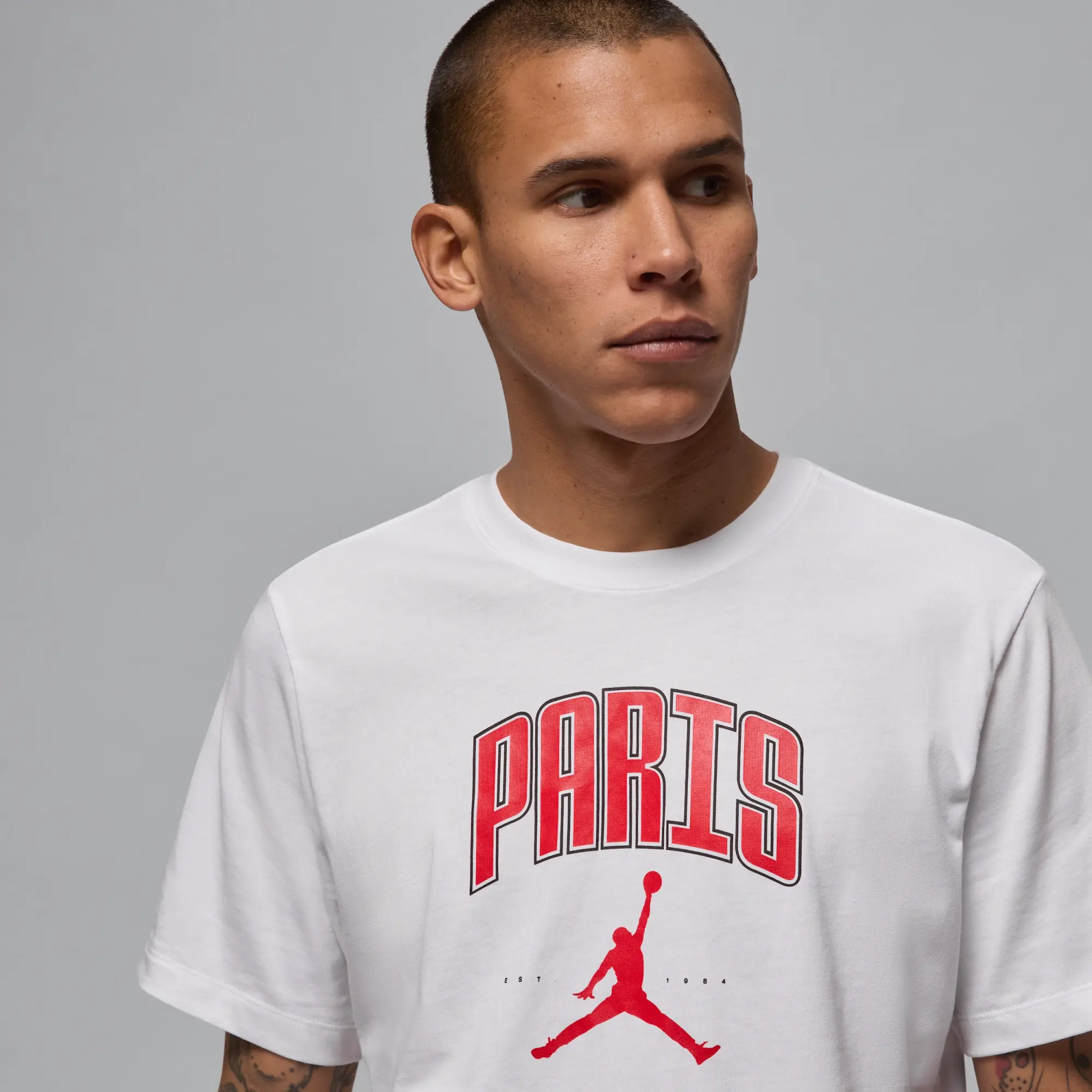Nike Jordan Men's Paris T-Shirt - White - Cotton