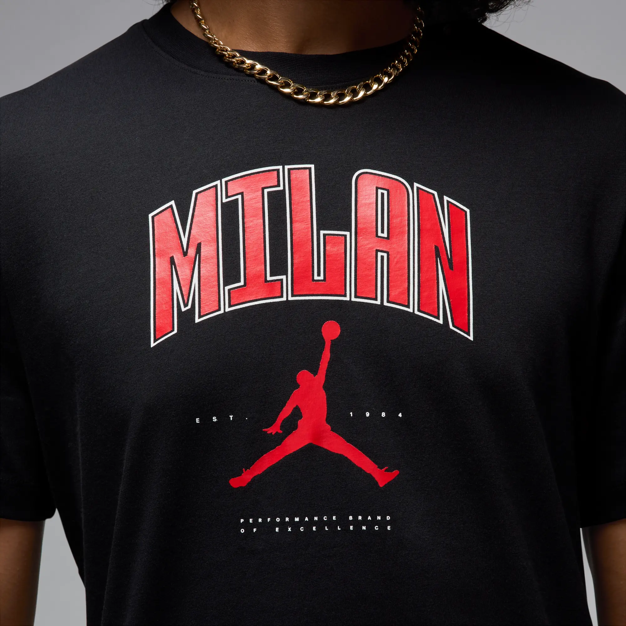 Nike Jordan Men's Milan T-Shirt - Black - Cotton