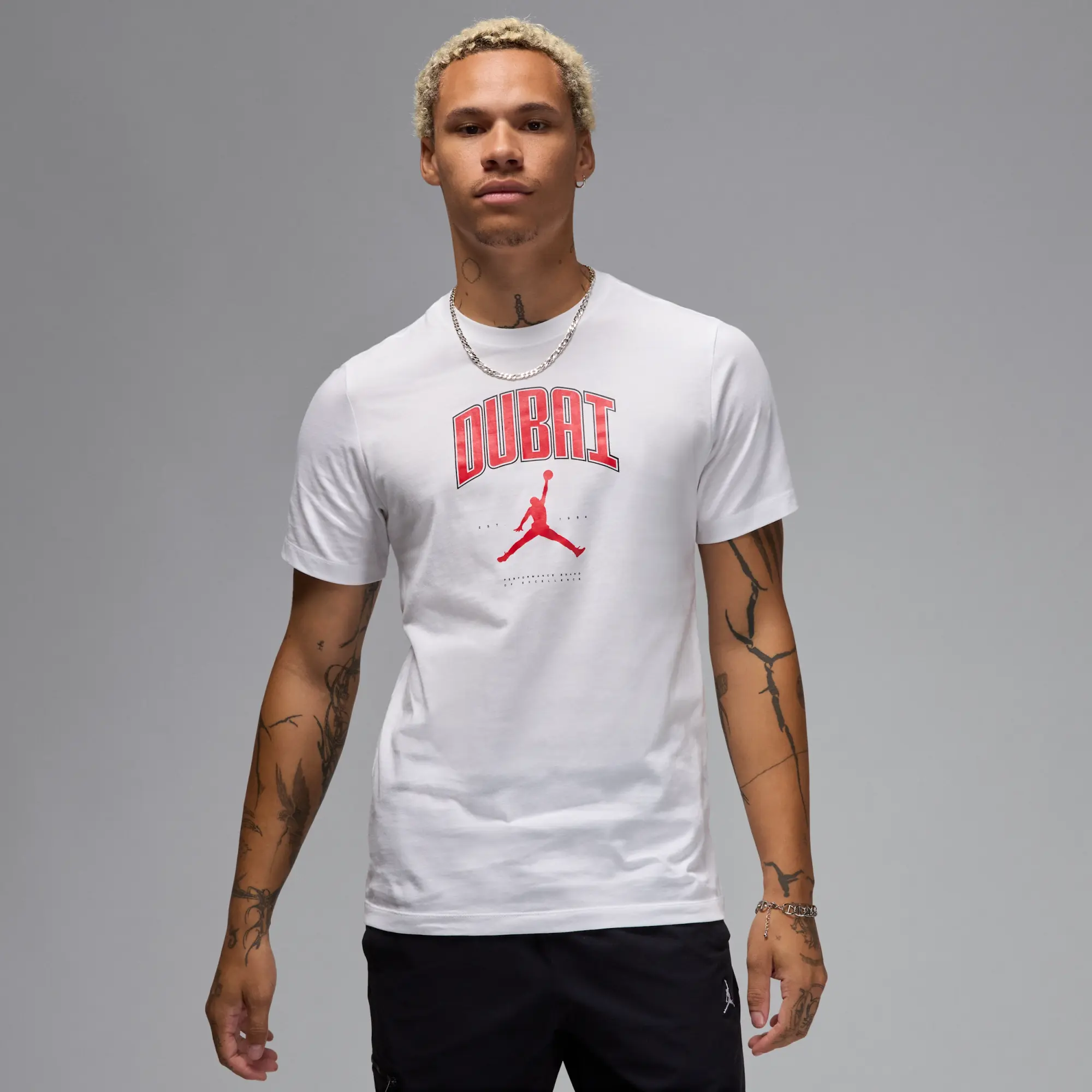 Nike Jordan Men's Dubai T-Shirt - White - Cotton