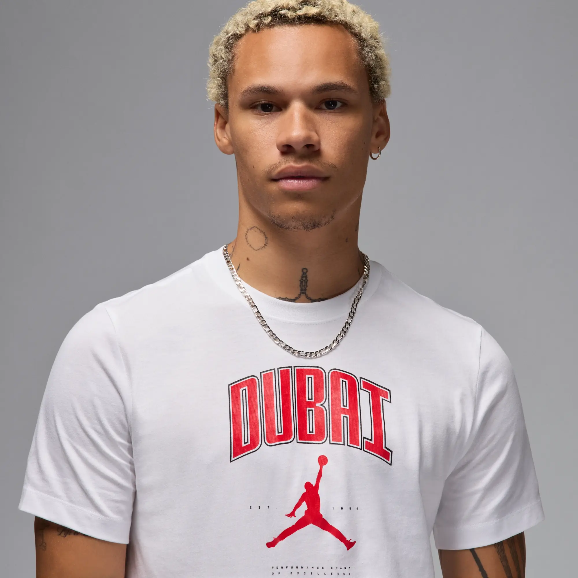 Nike Jordan Men's Dubai T-Shirt - White - Cotton