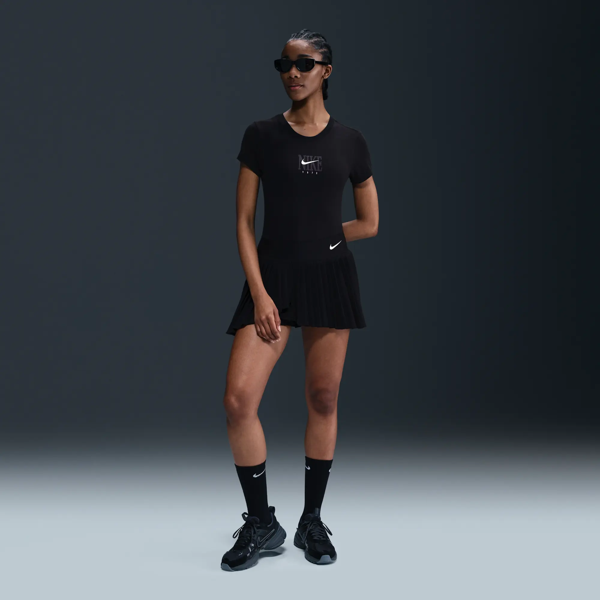 Nike Sportswear Women's Slim Short-Sleeve Graphic T-Shirt - Black - Modal/Cotton/Elastane