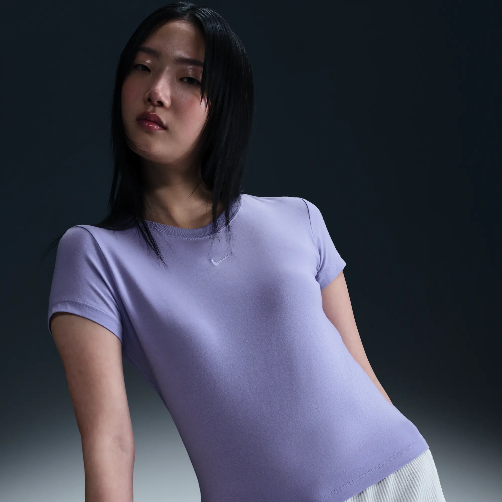 Nike Sportswear Chill Knit Women's T-Shirt - Purple - Modal/Cotton/Elastane