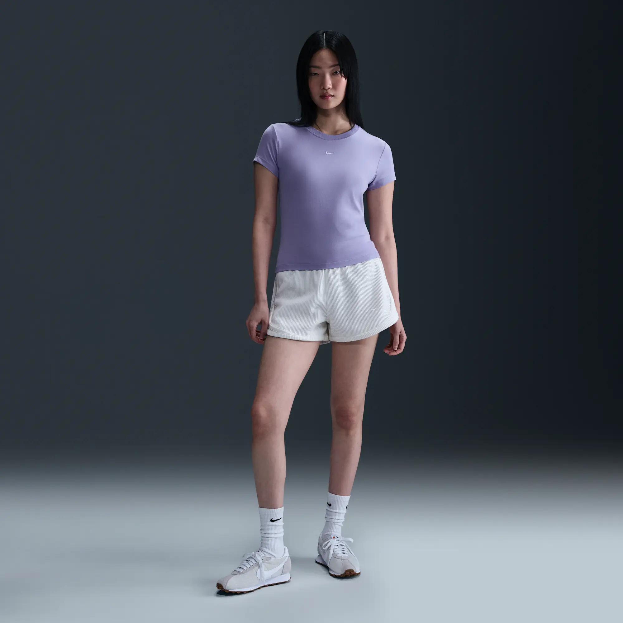 Nike Sportswear Chill Knit Women's T-Shirt - Purple - Modal/Cotton/Elastane