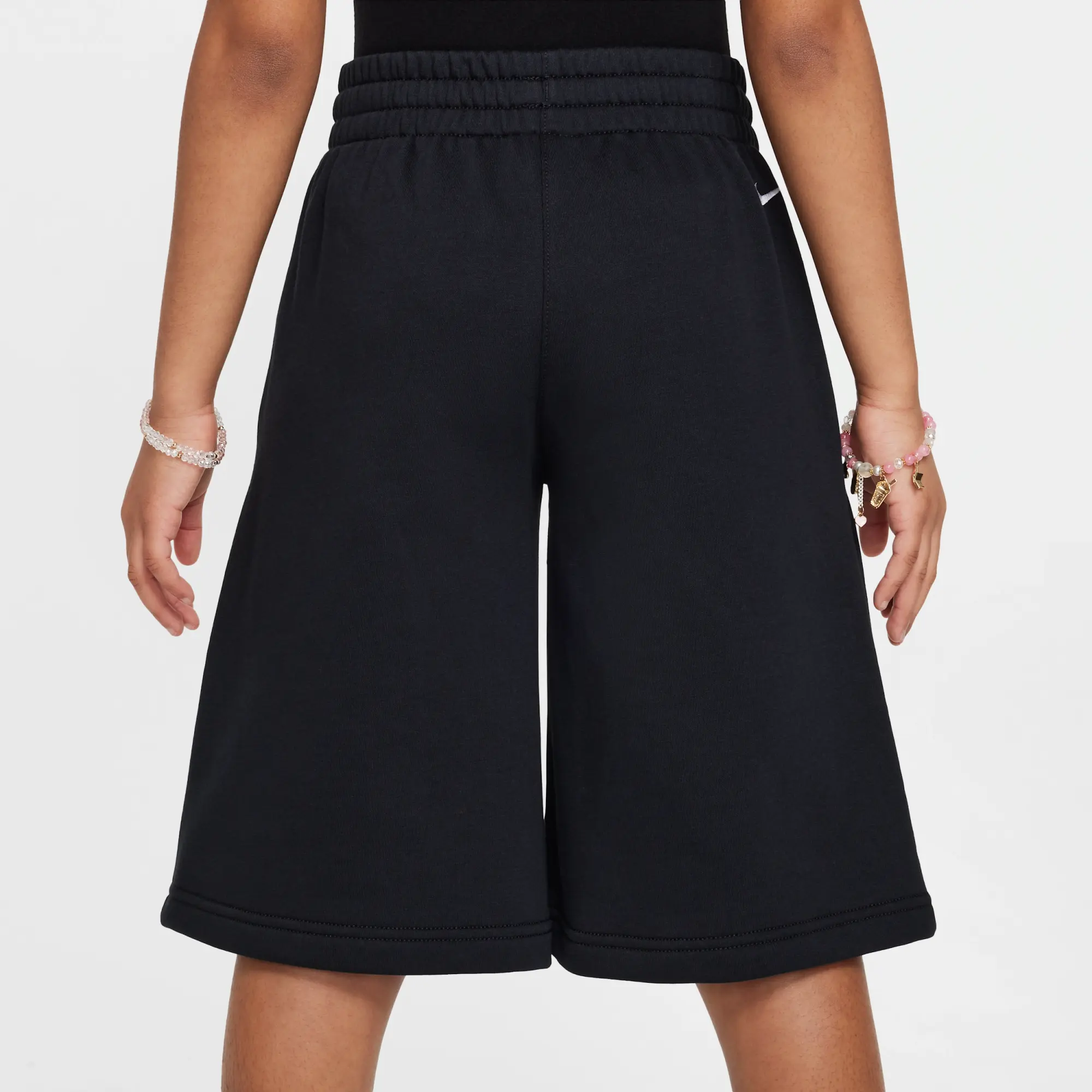 Nike Sportswear Girls' French Terry Shorts - Black - Cotton/Polyester