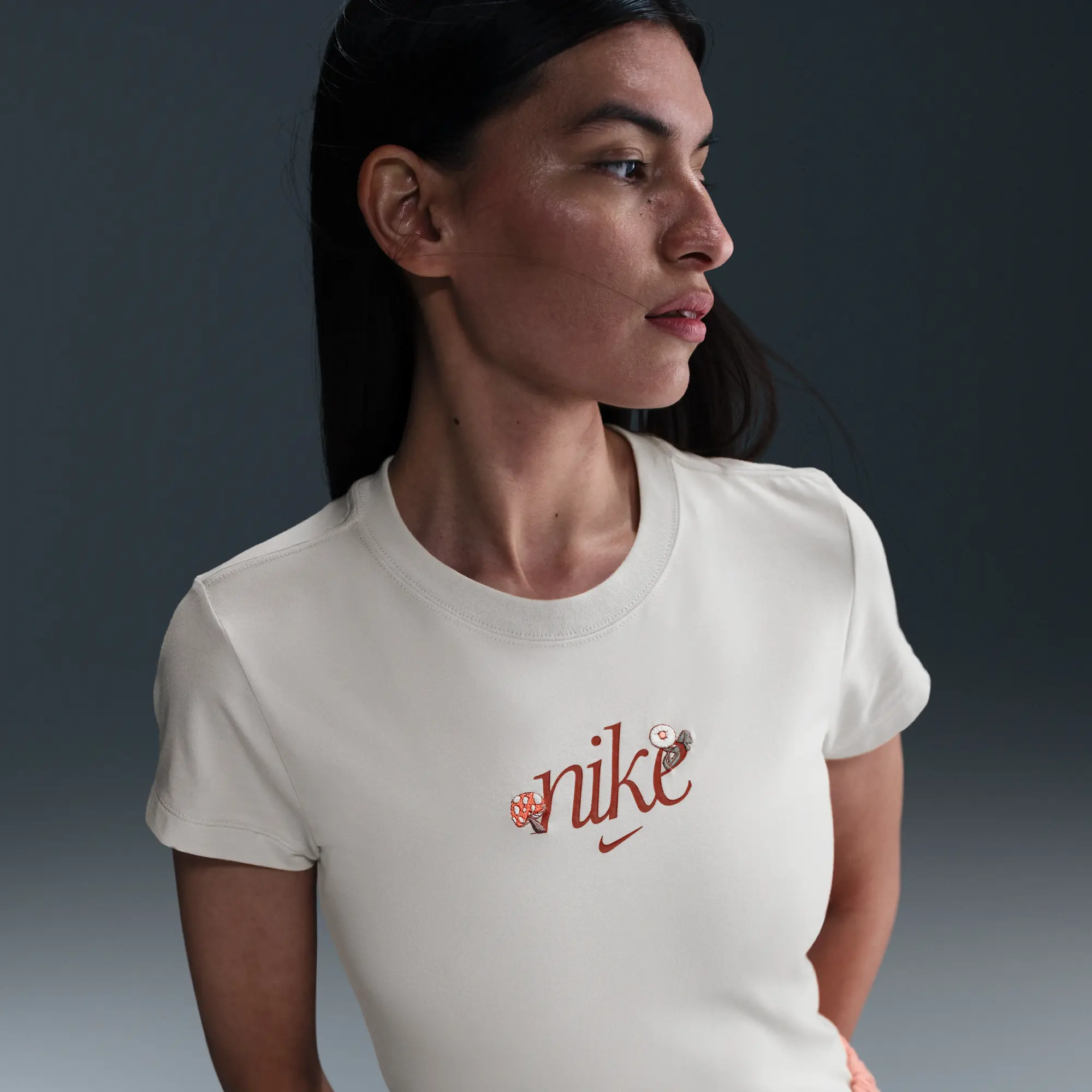 Nike Sportswear Chill Knit Women's Slim Graphic T-Shirt - Brown - Modal/Cotton/Elastane