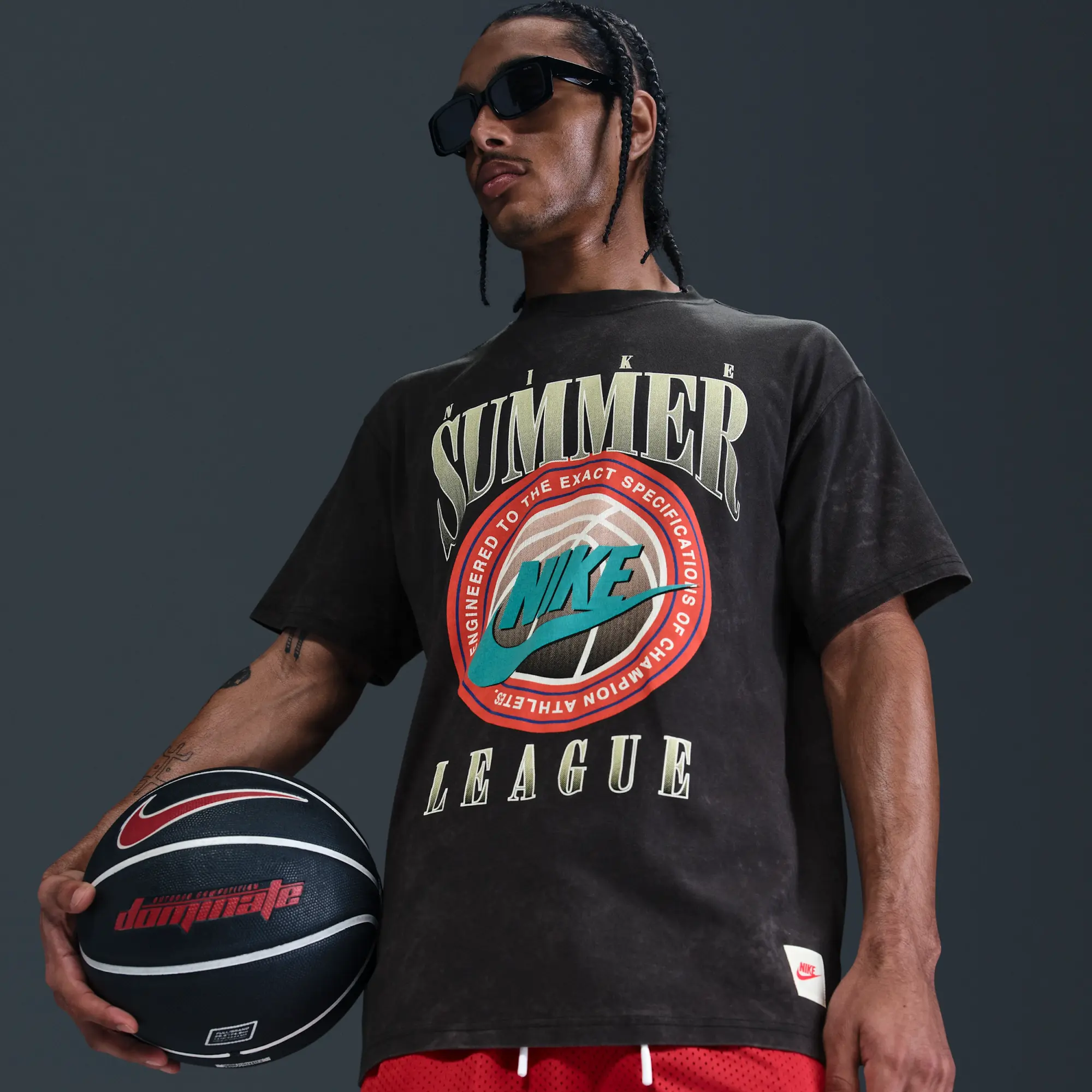 Nike Men's Max90 Basketball T-Shirt - Black - Cotton