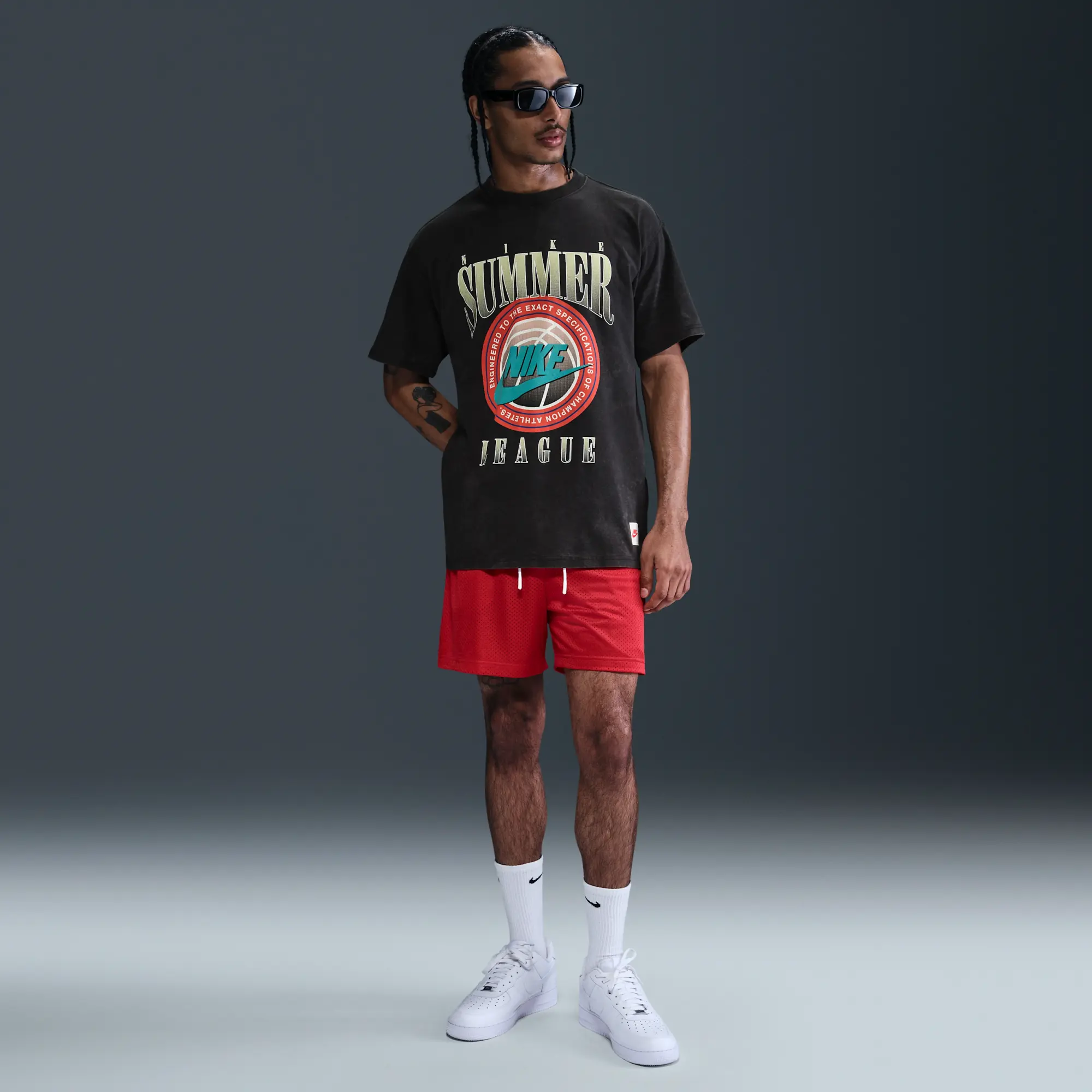 Nike Men's Max90 Basketball T-Shirt - Black - Cotton