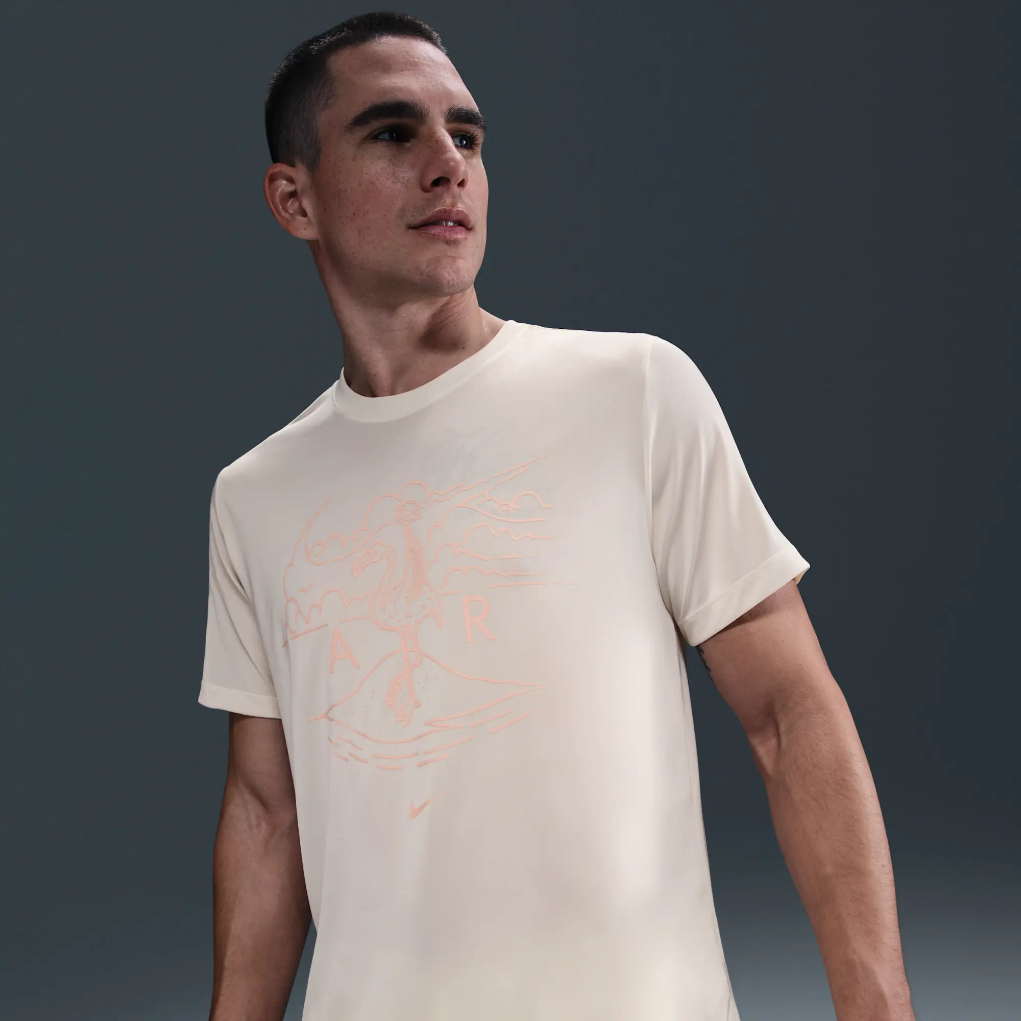 Nike Men's Dri-FIT Basketball T-Shirt - Brown - Polyester