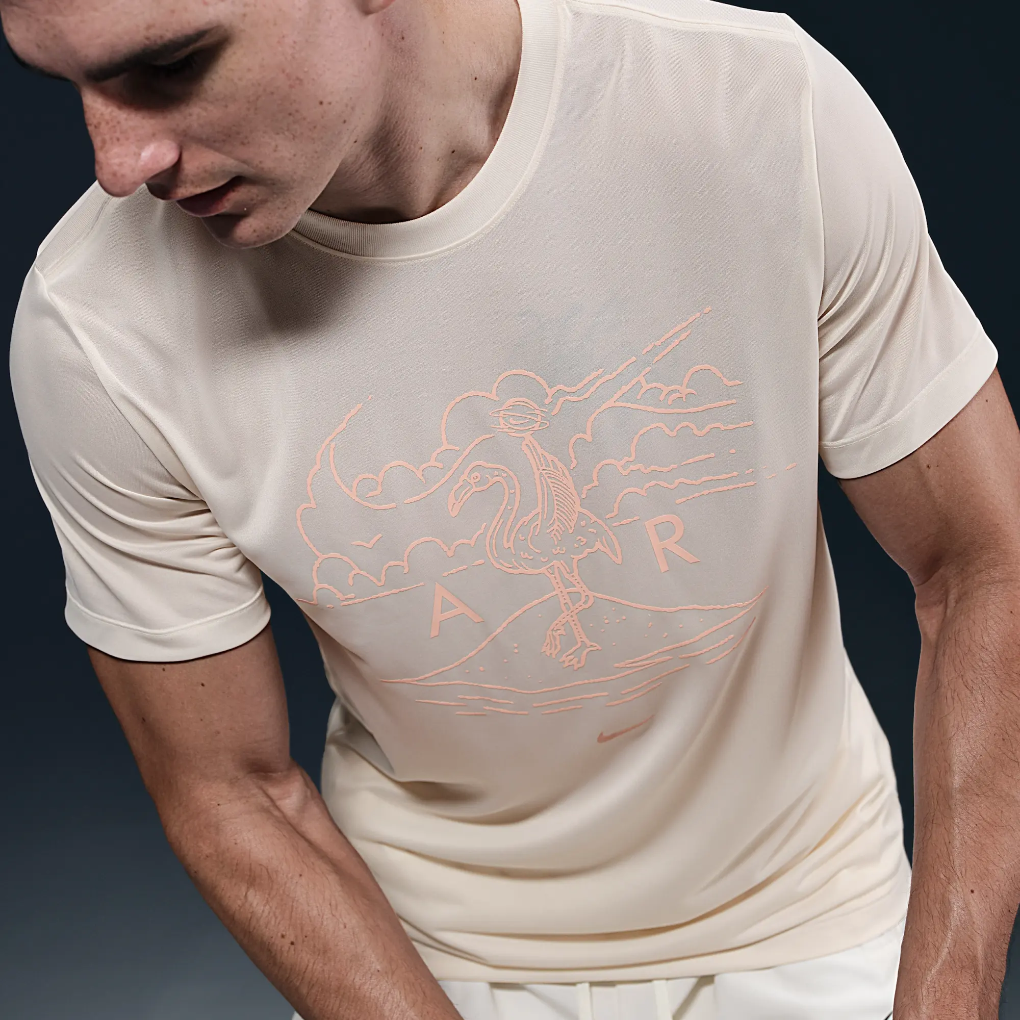 Nike Men's Dri-FIT Basketball T-Shirt - Brown - Polyester