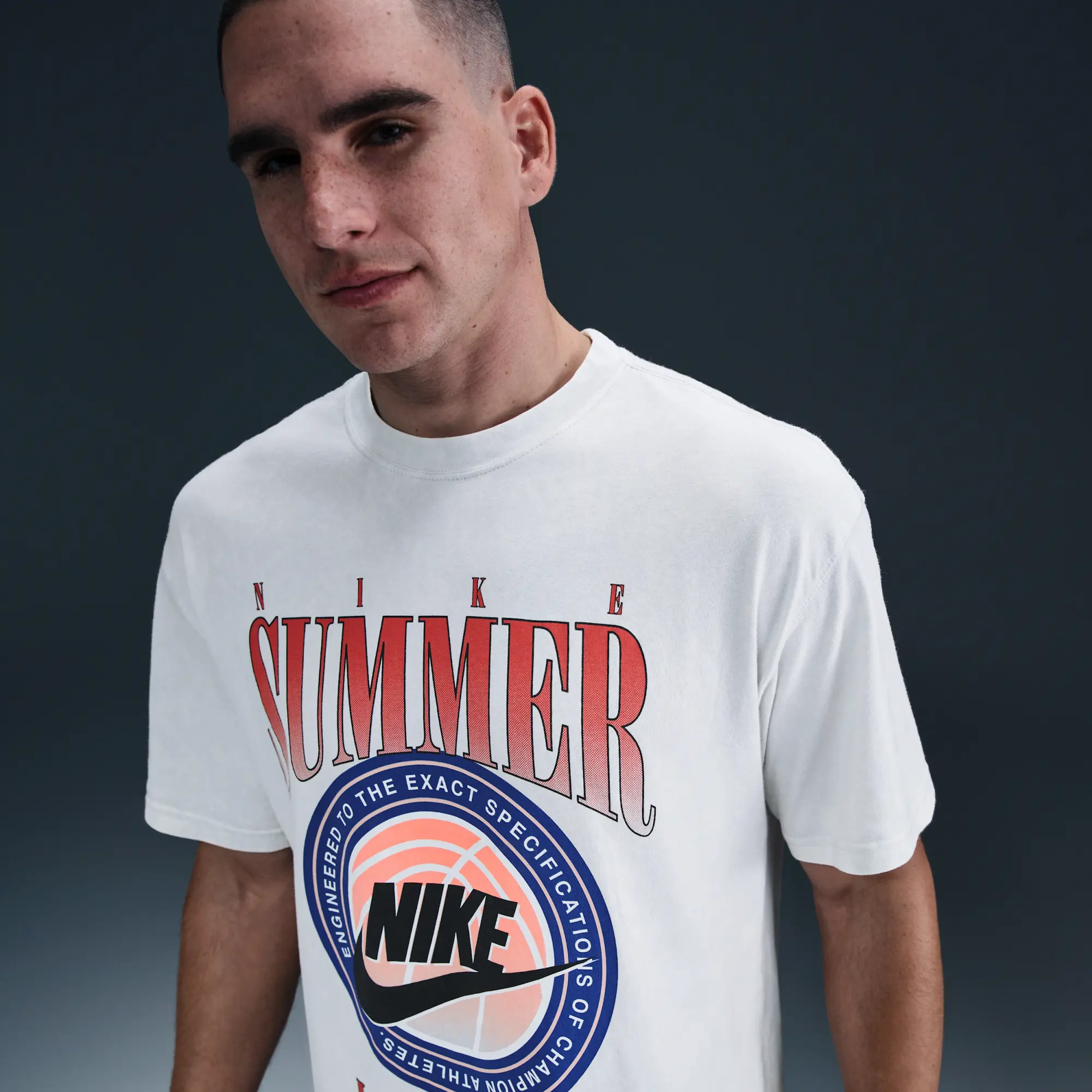 Nike Men's Max90 Basketball T-Shirt - Grey - Cotton