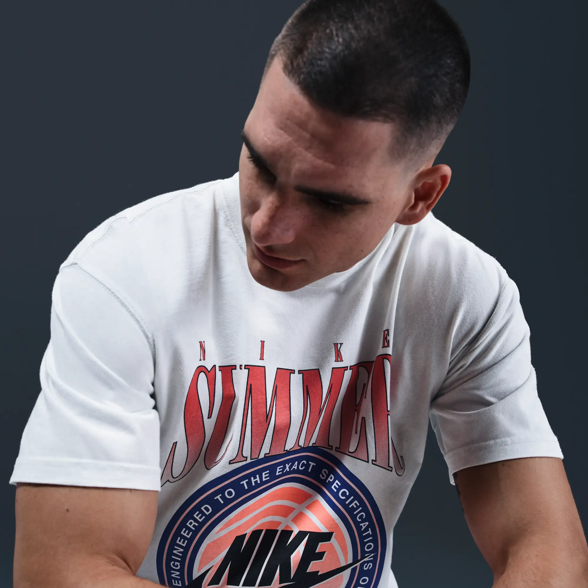 Nike Men's Max90 Basketball T-Shirt - Grey - Cotton