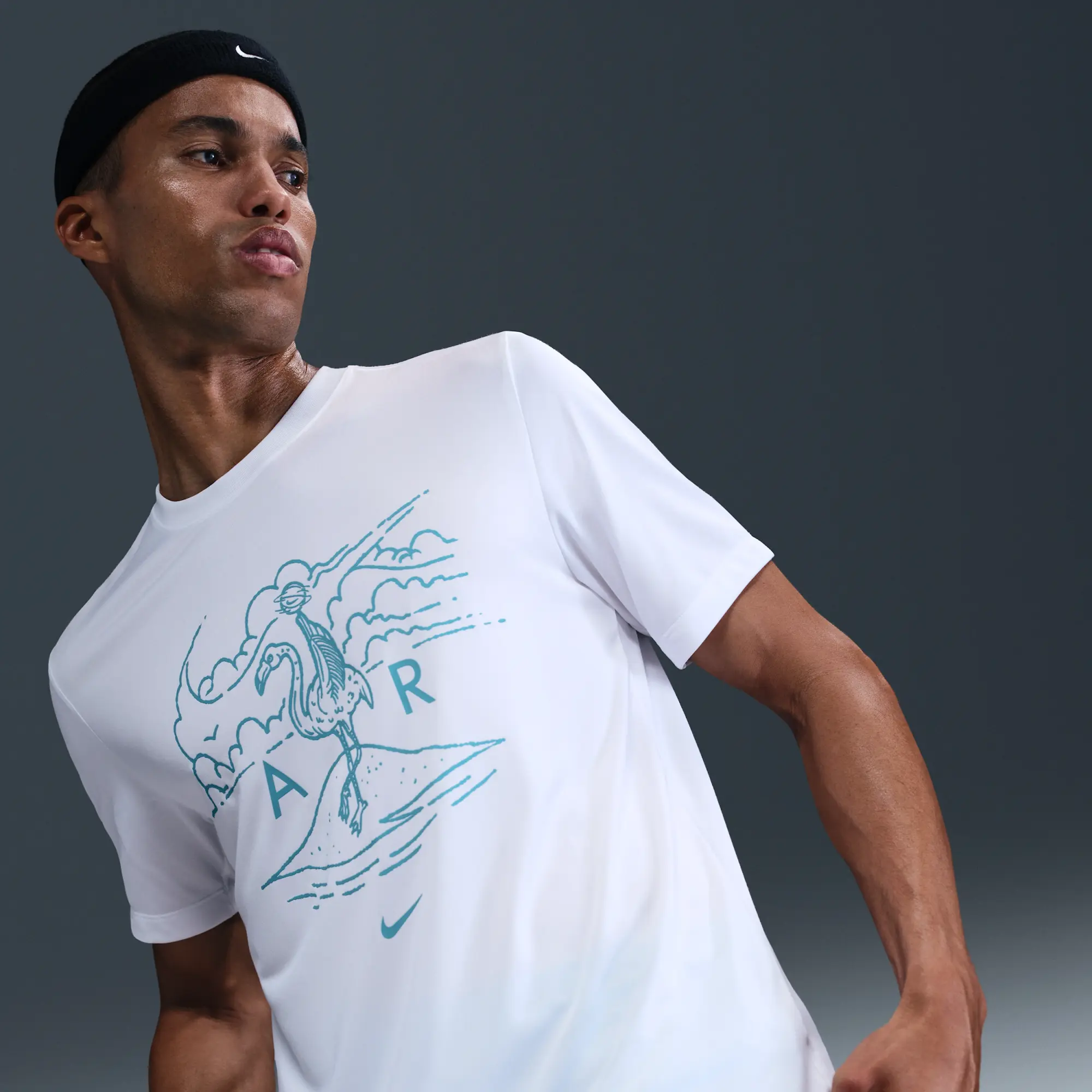 Nike Men's Dri-FIT Basketball T-Shirt - White - Polyester