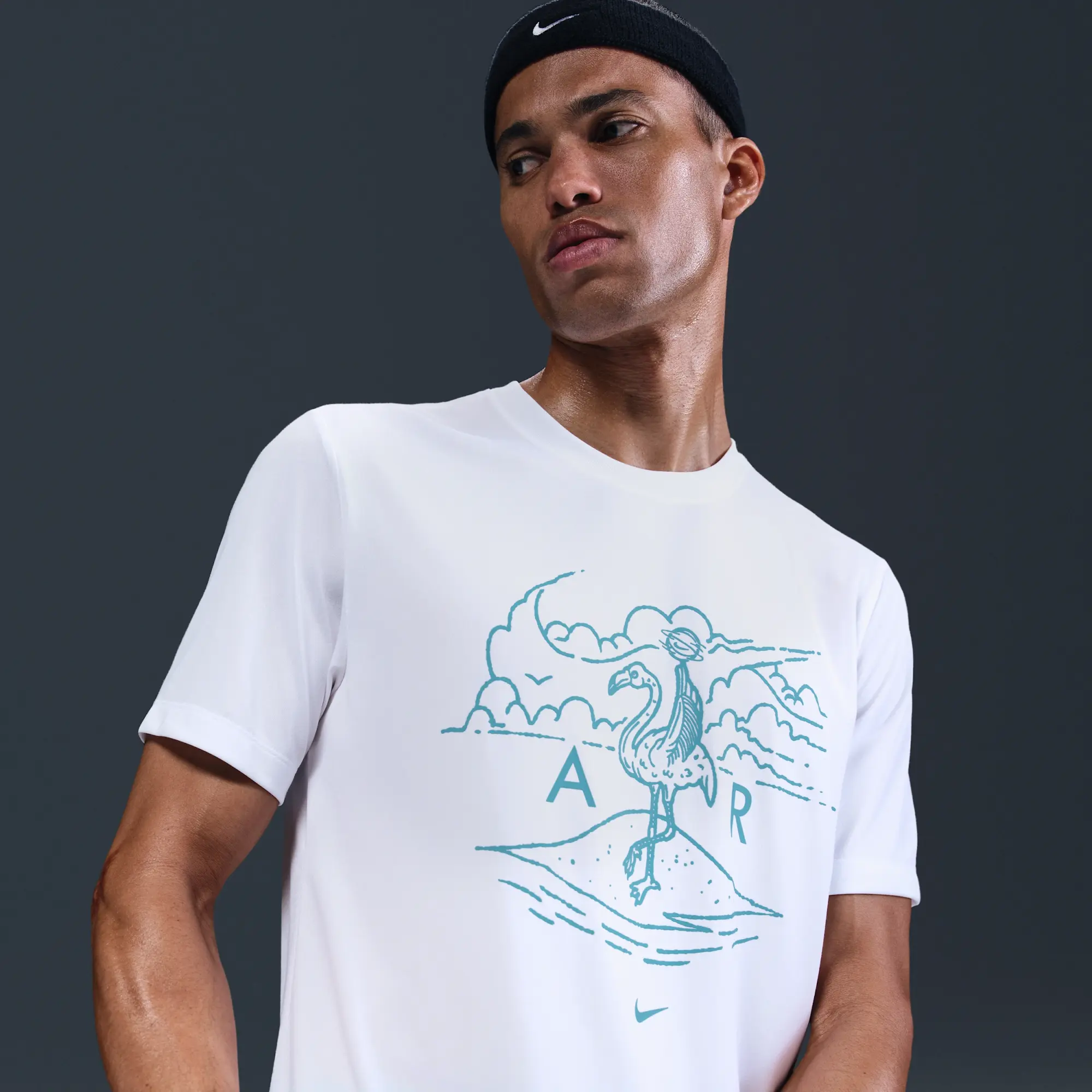 Nike Men's Dri-FIT Basketball T-Shirt - White - Polyester