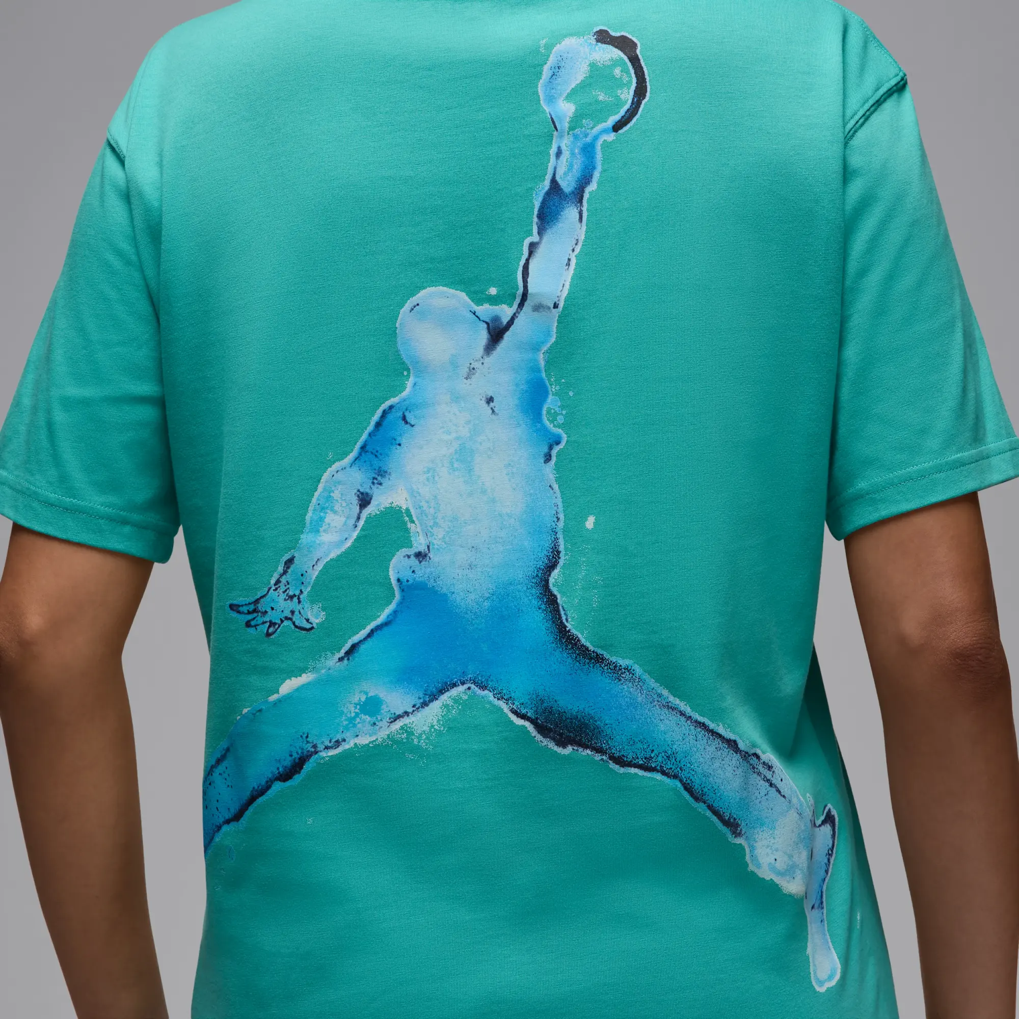 Nike Jordan Women's Graphic T-Shirt - Green - Cotton