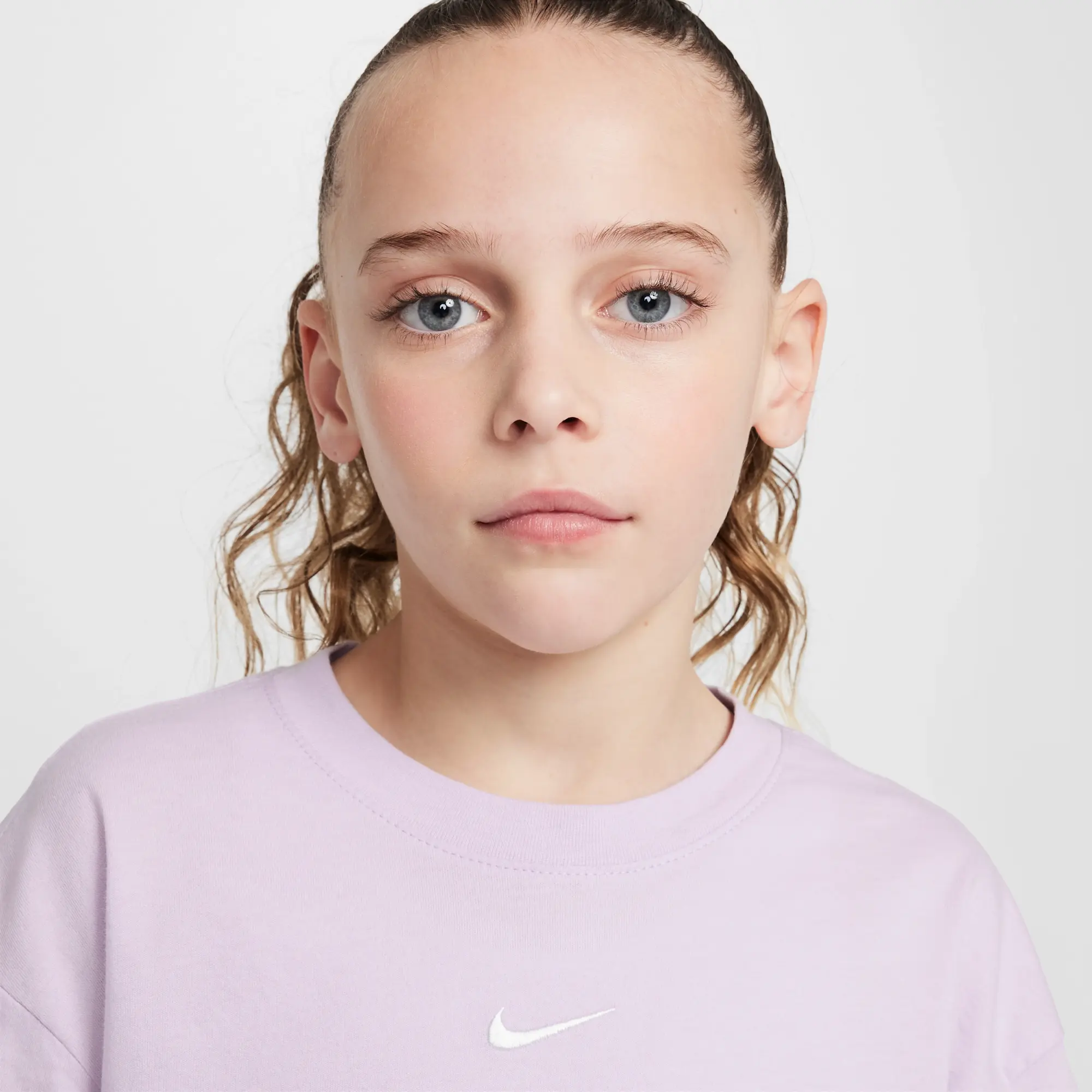 Nike Sportswear Essential Older Kids' (Girls') T-Shirt - Purple - Cotton