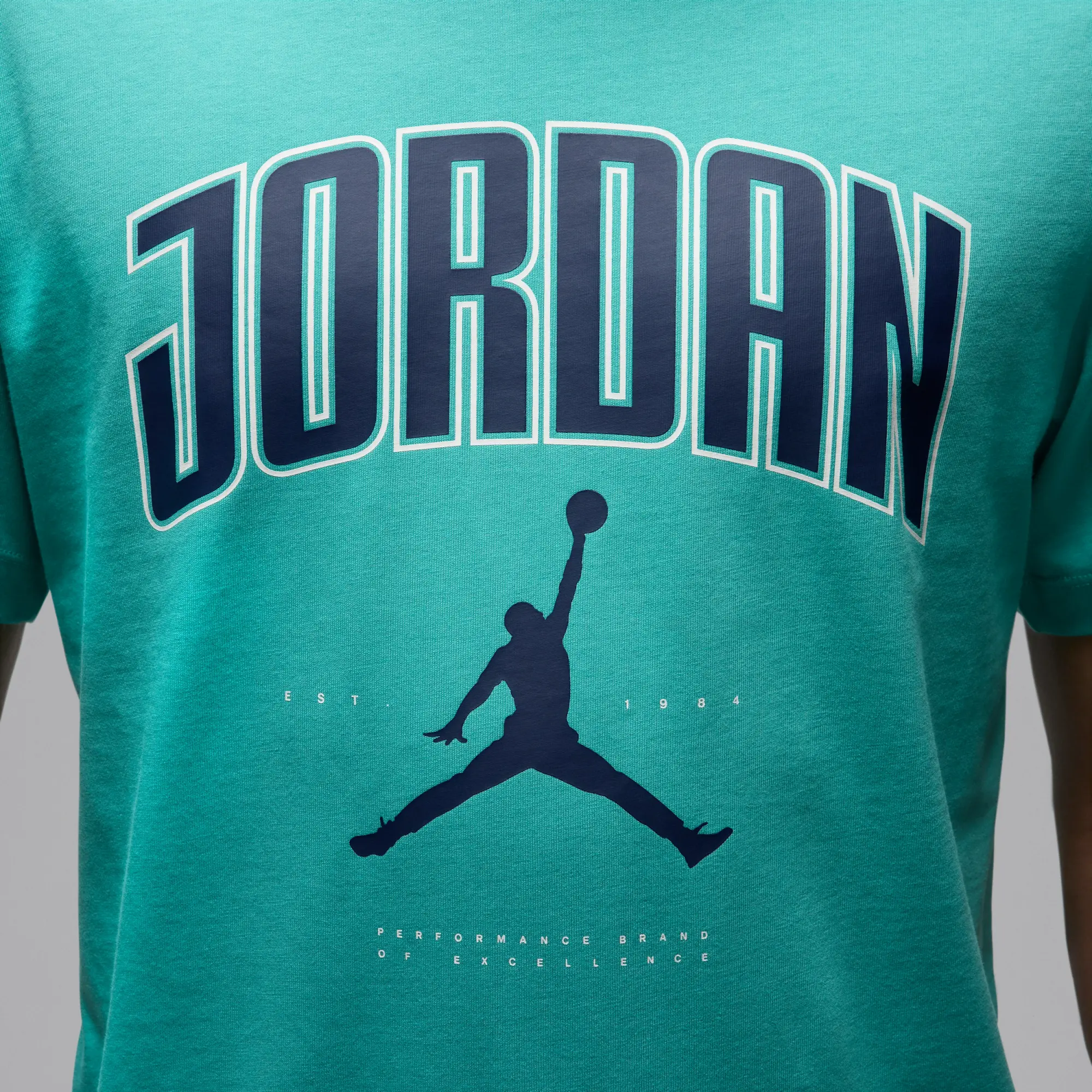 Nike Jordan Men's T-Shirt - Green - Cotton