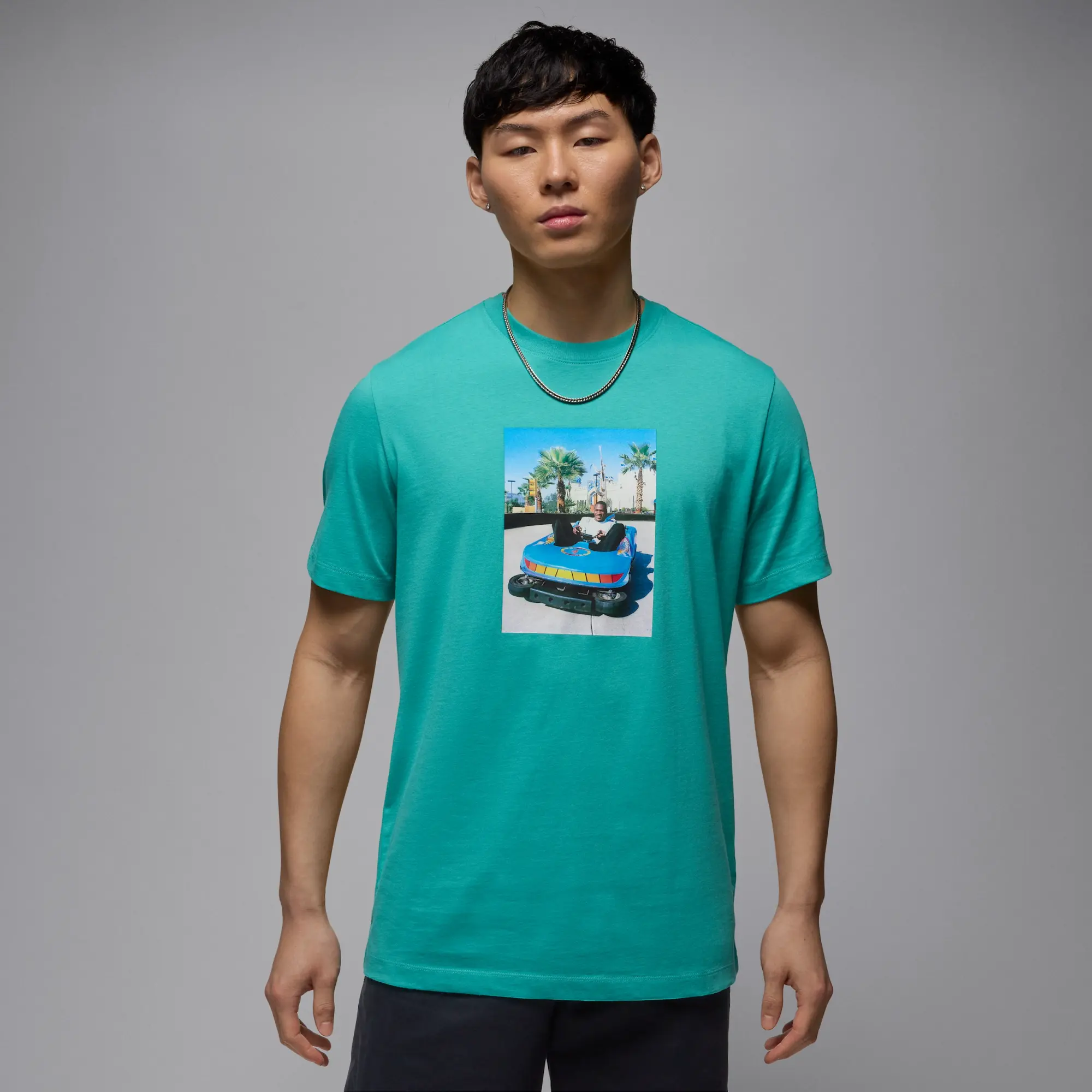 Nike Jordan Brand Men's T-Shirt - Green - Cotton